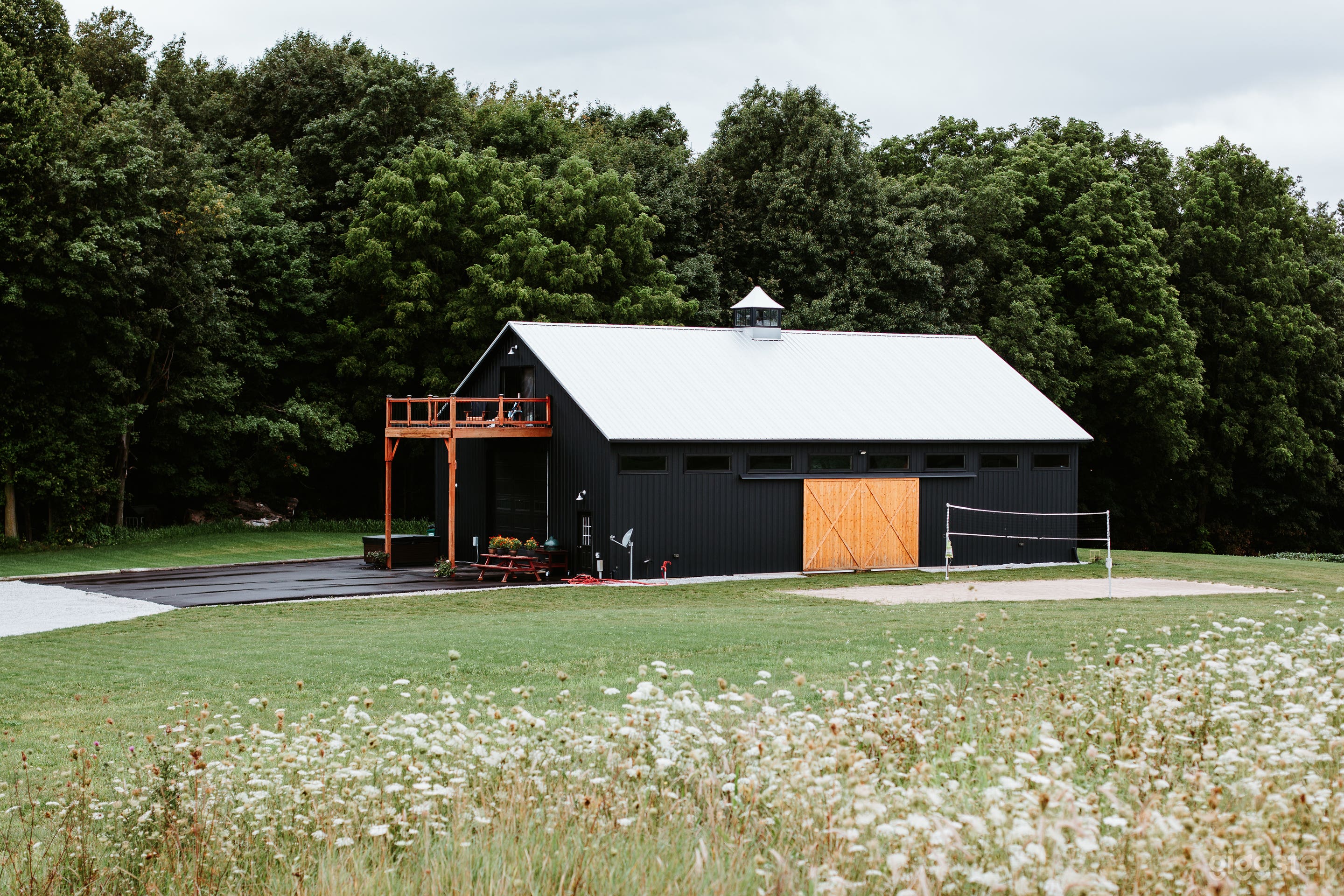 Rolling Hills with Modern Black Barn near Detroit Photo 2