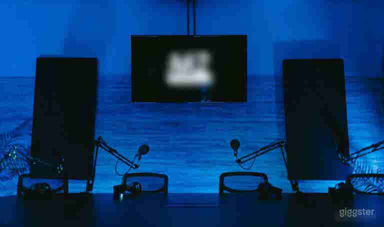  Dallas Podcast Studio Table Setup 