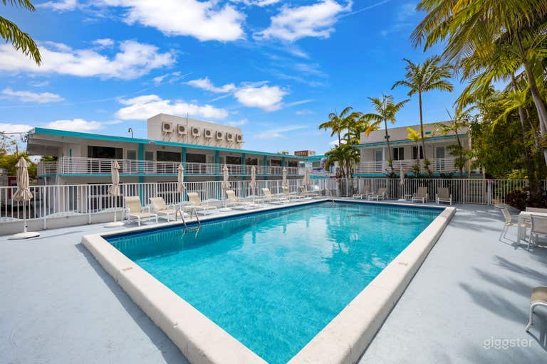  Pool with Hotel in Background. 