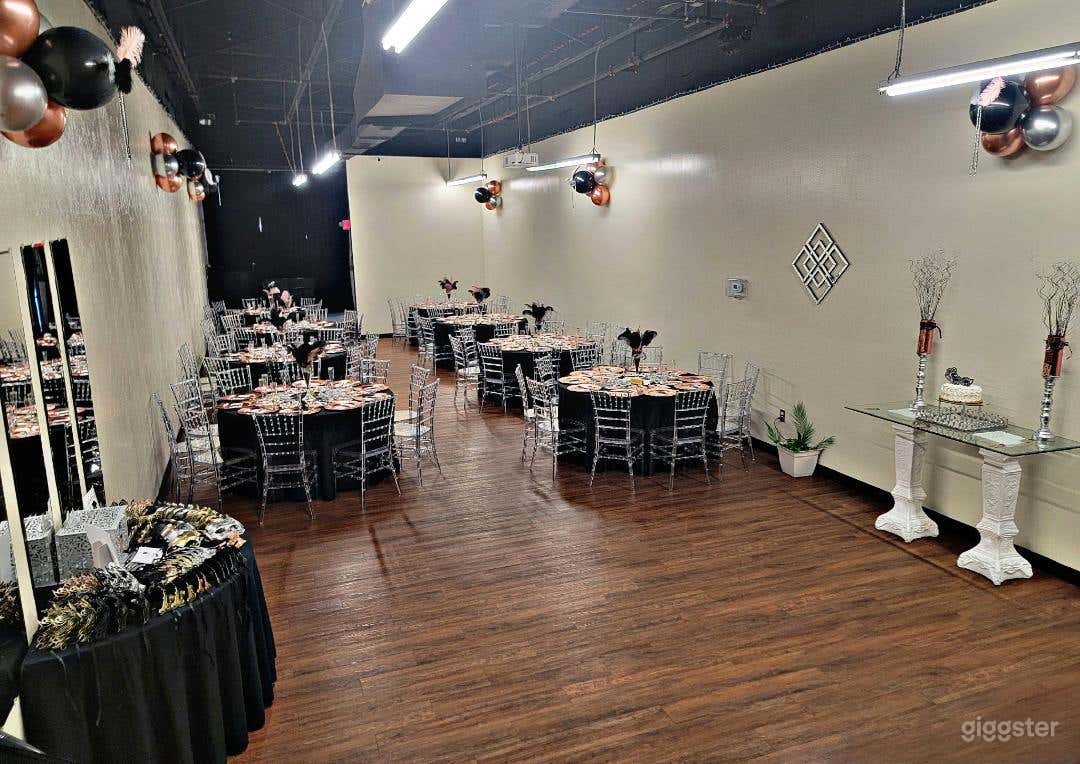 Main Hall setup with Ghost Chairs *front door view