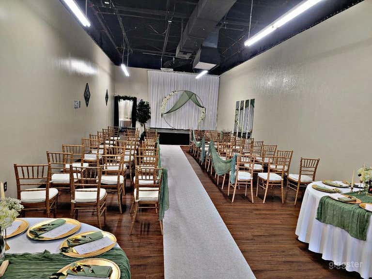  Main Hall Wedding setup *stage view  