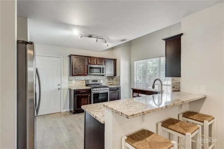  Downstairs Kitchen; garage door entry 