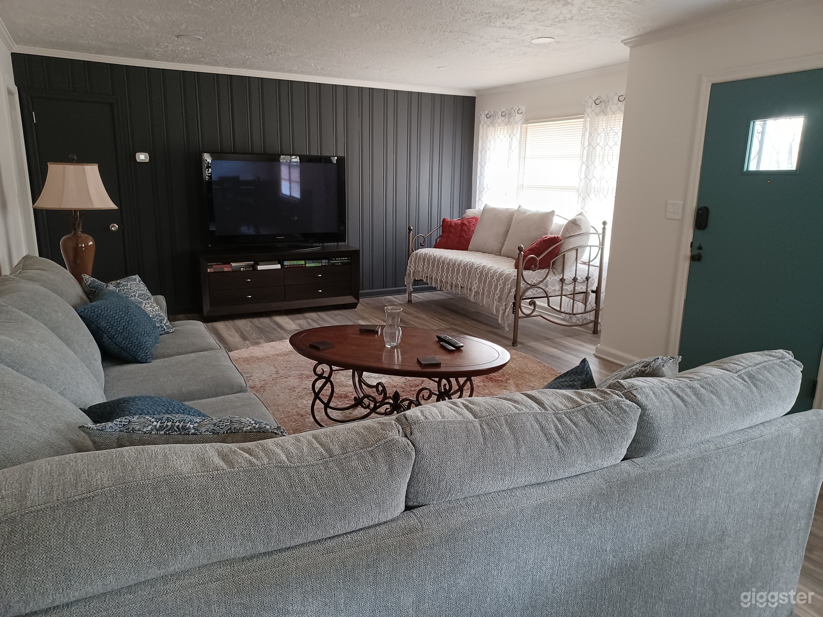 Great room upstairs .. Warm, relaxing updates, but with vintage highlights