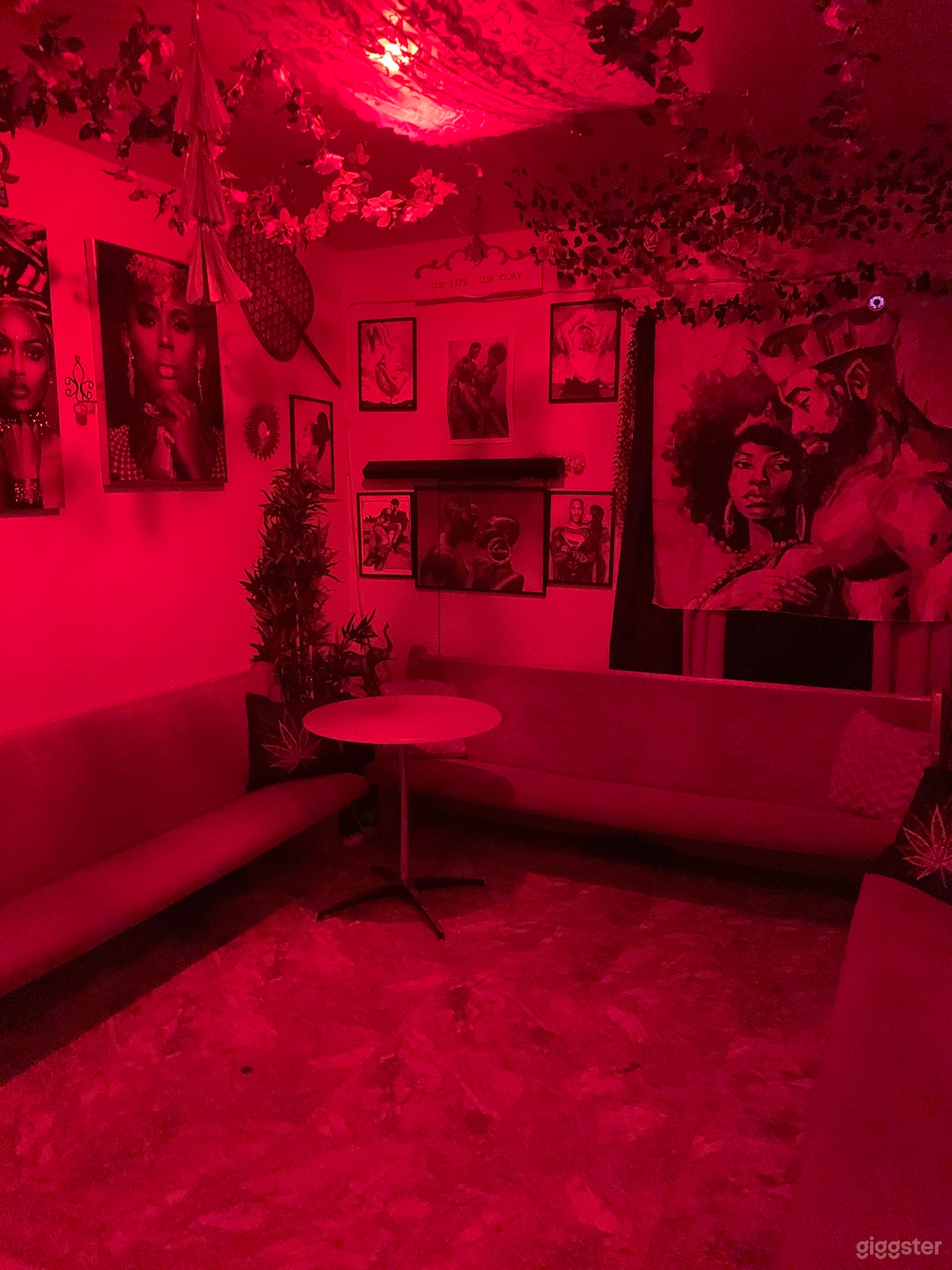 The Afro American Room with beautiful pics of African American kings and Queens.