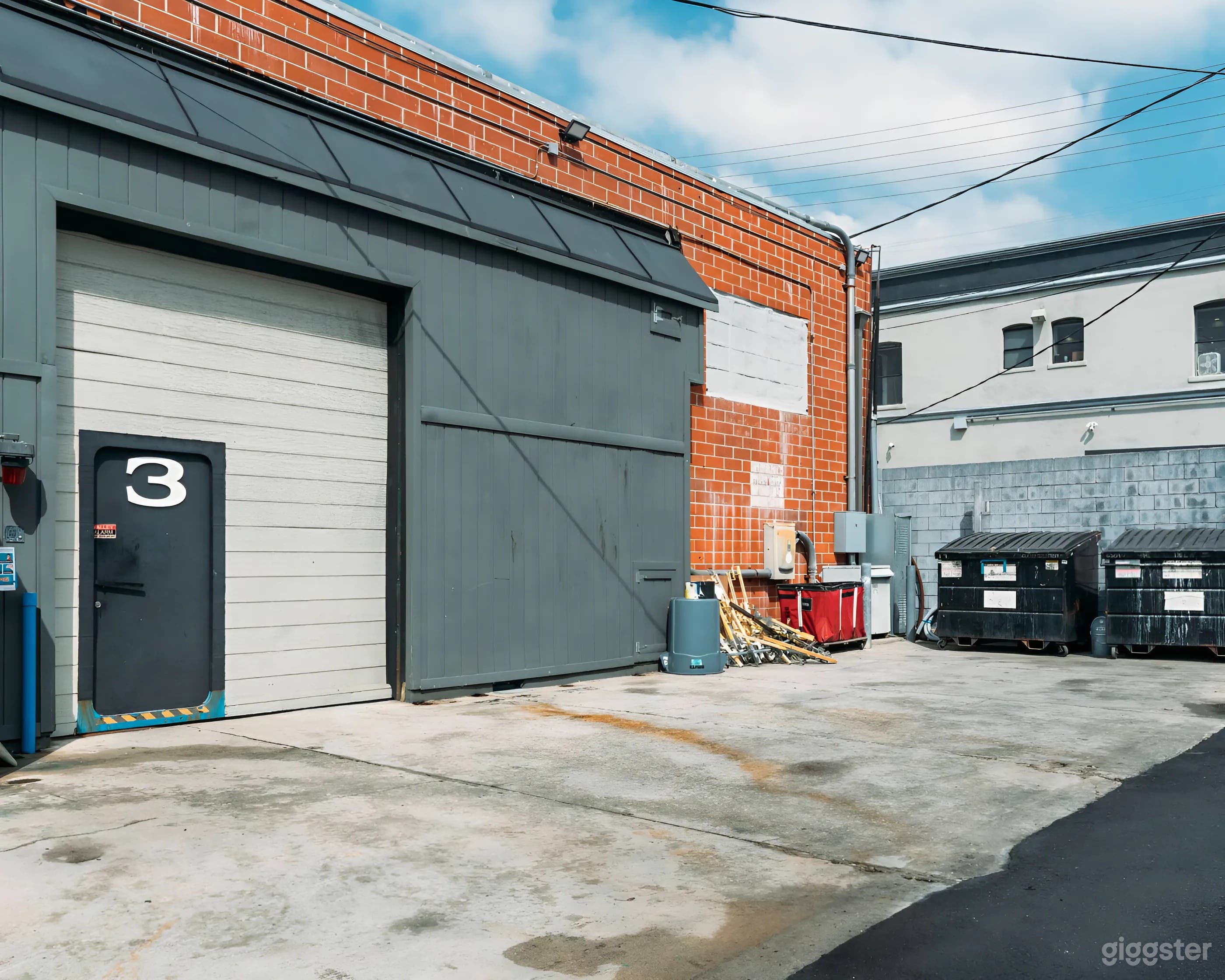 Permit-Free Exterior Backlot with 1920s Hollywood Brick Wall Photo 1