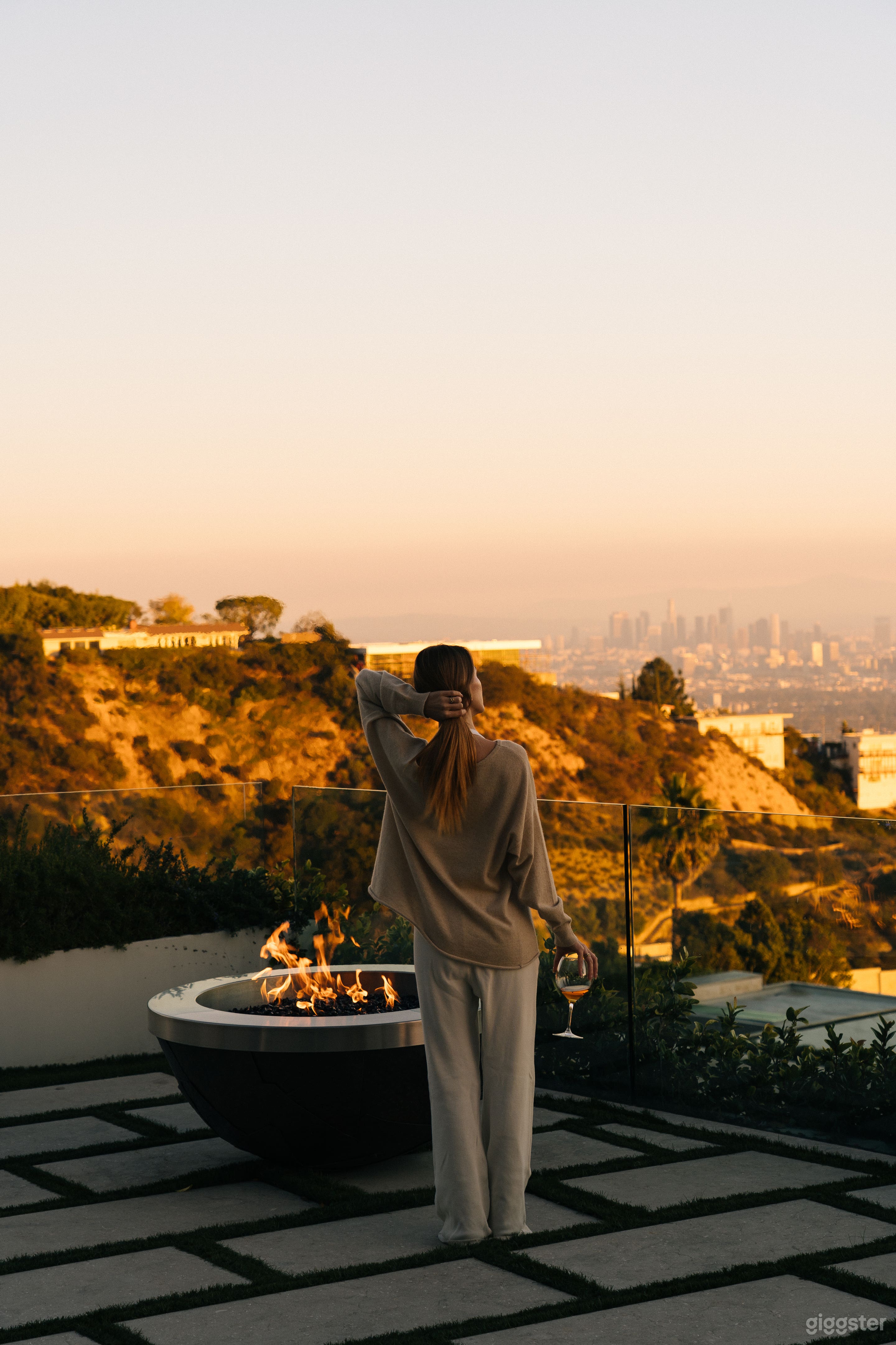 Enjoy panoramic views near the fire pit with family and friends