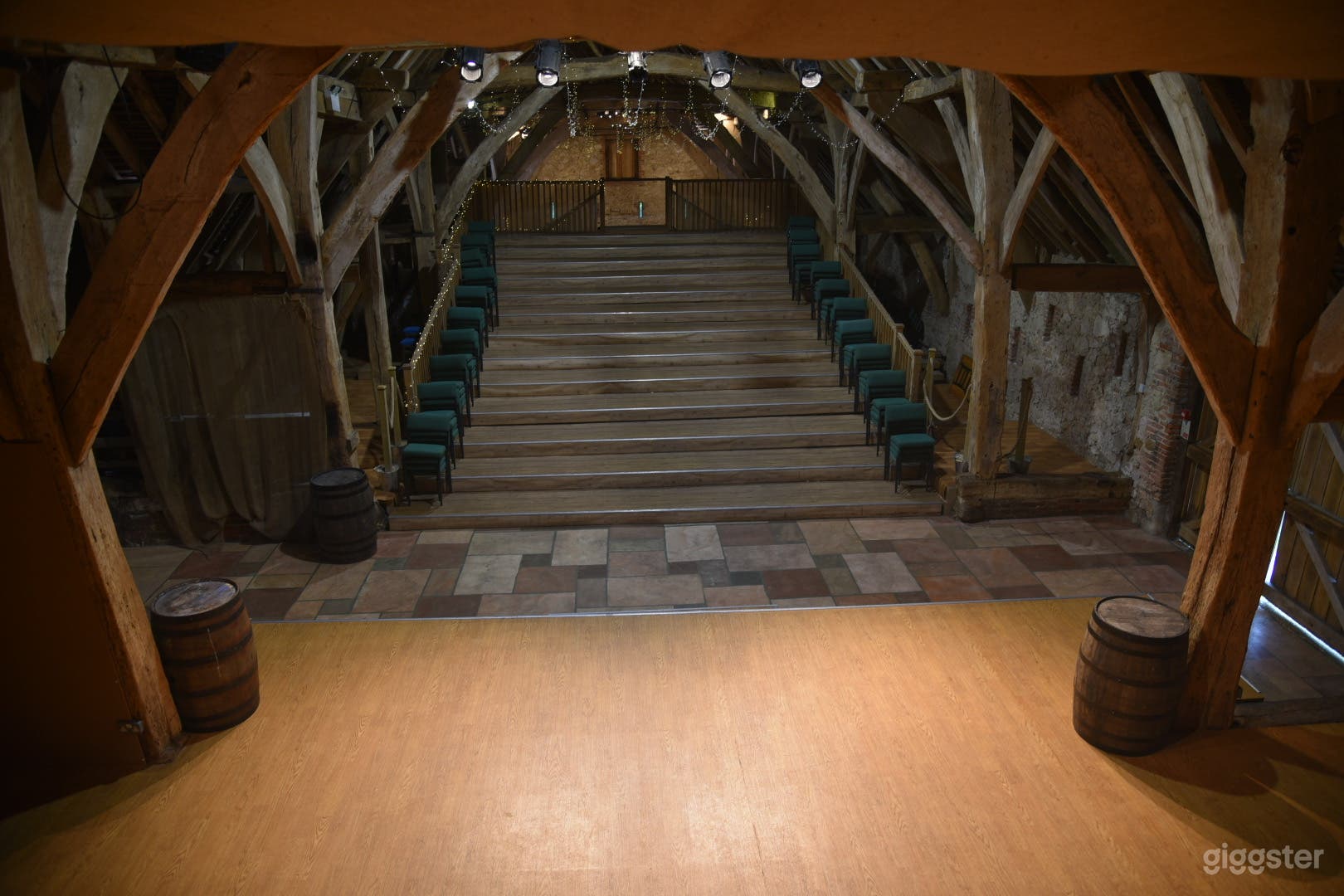 View from stage looking at auditorium