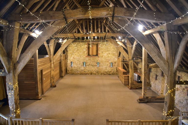  Looking from top of central staircase down onto carpeted area 