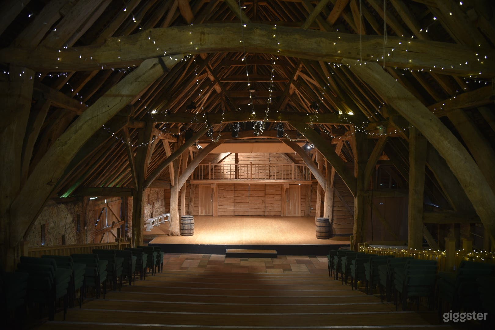 From top of auditorium looking towards stage