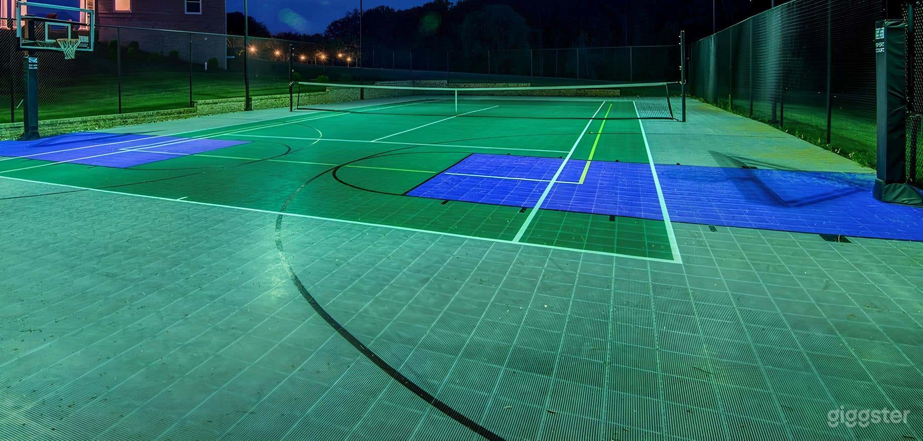 Tennis Court in Grand Estate Photo 2