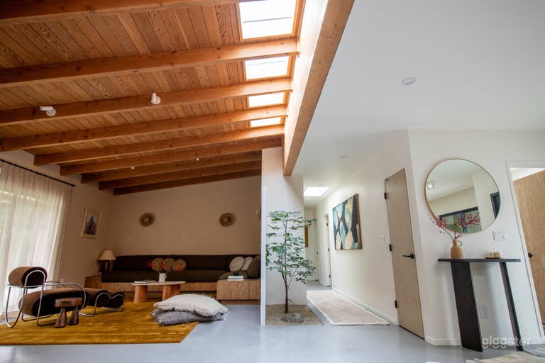  Spacious midcentury modern japandi minimal home 