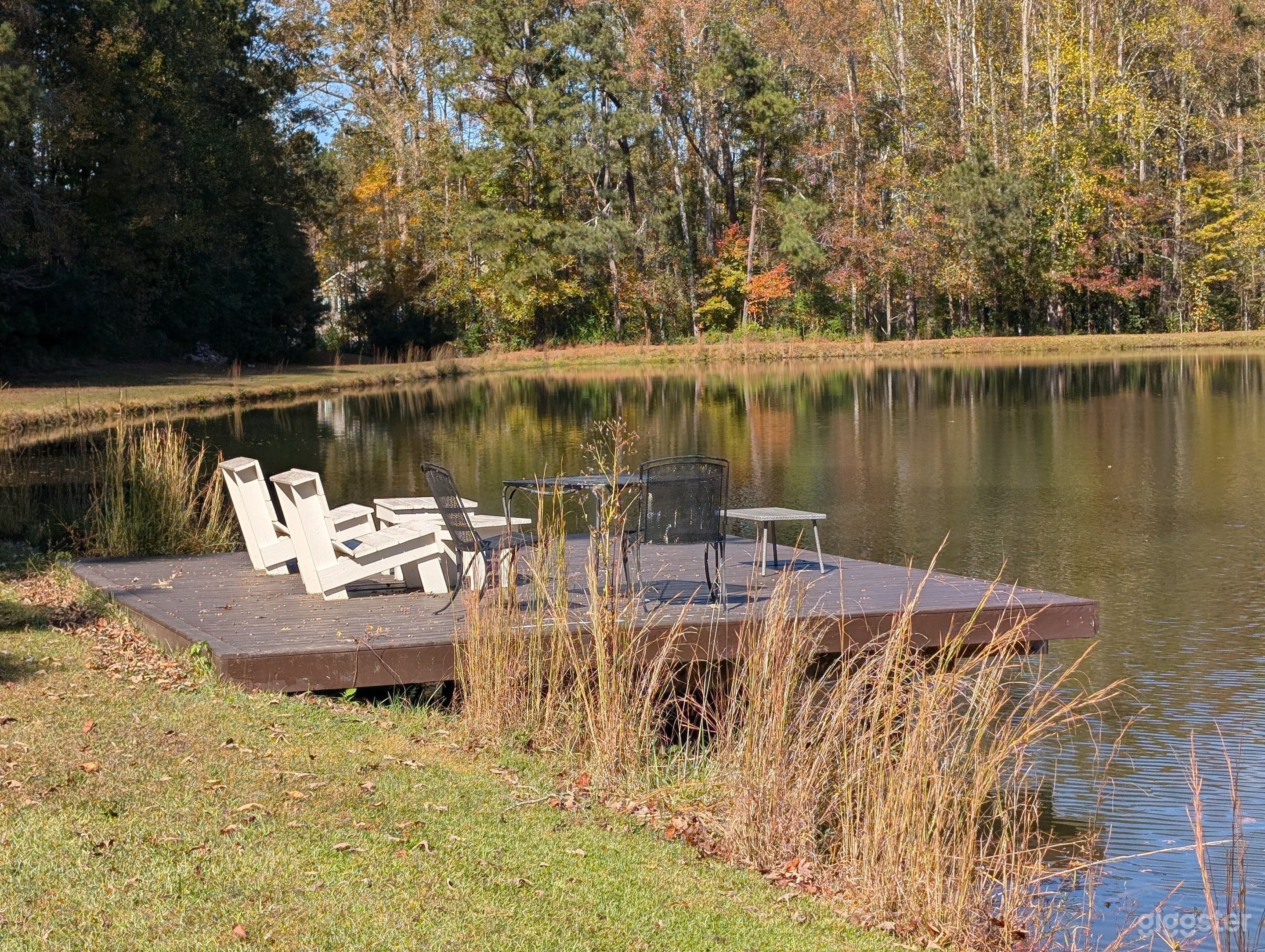 Beautiful Outdoor space next to small lake Photo 1