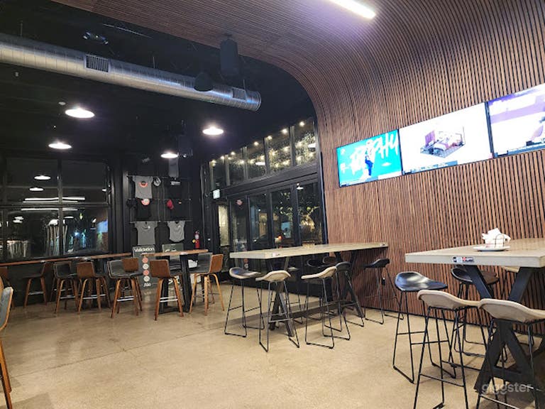  Brewery with Curved Walnut Panels 