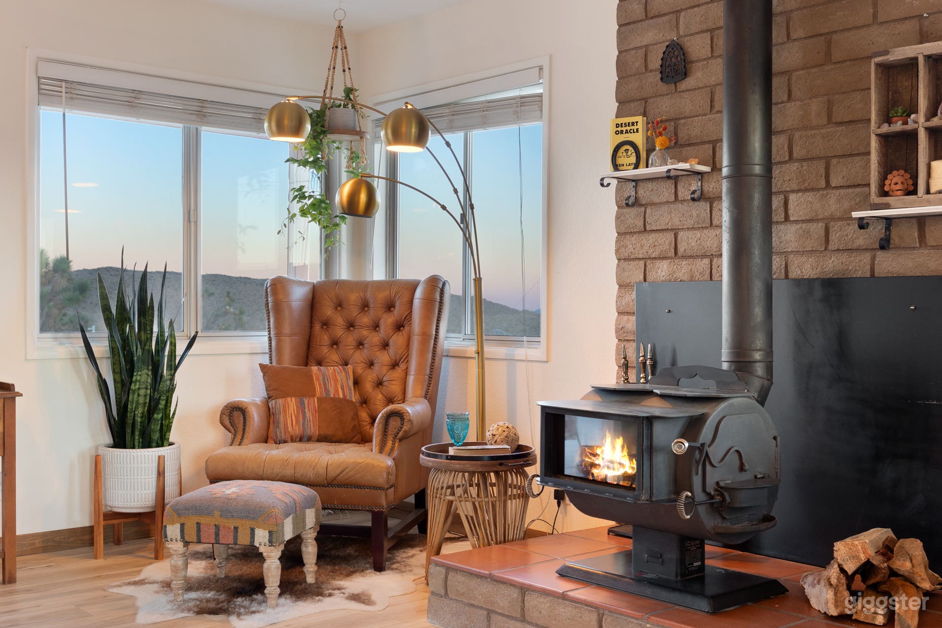 Indoor fireplace, cozy vibes, and incredible views