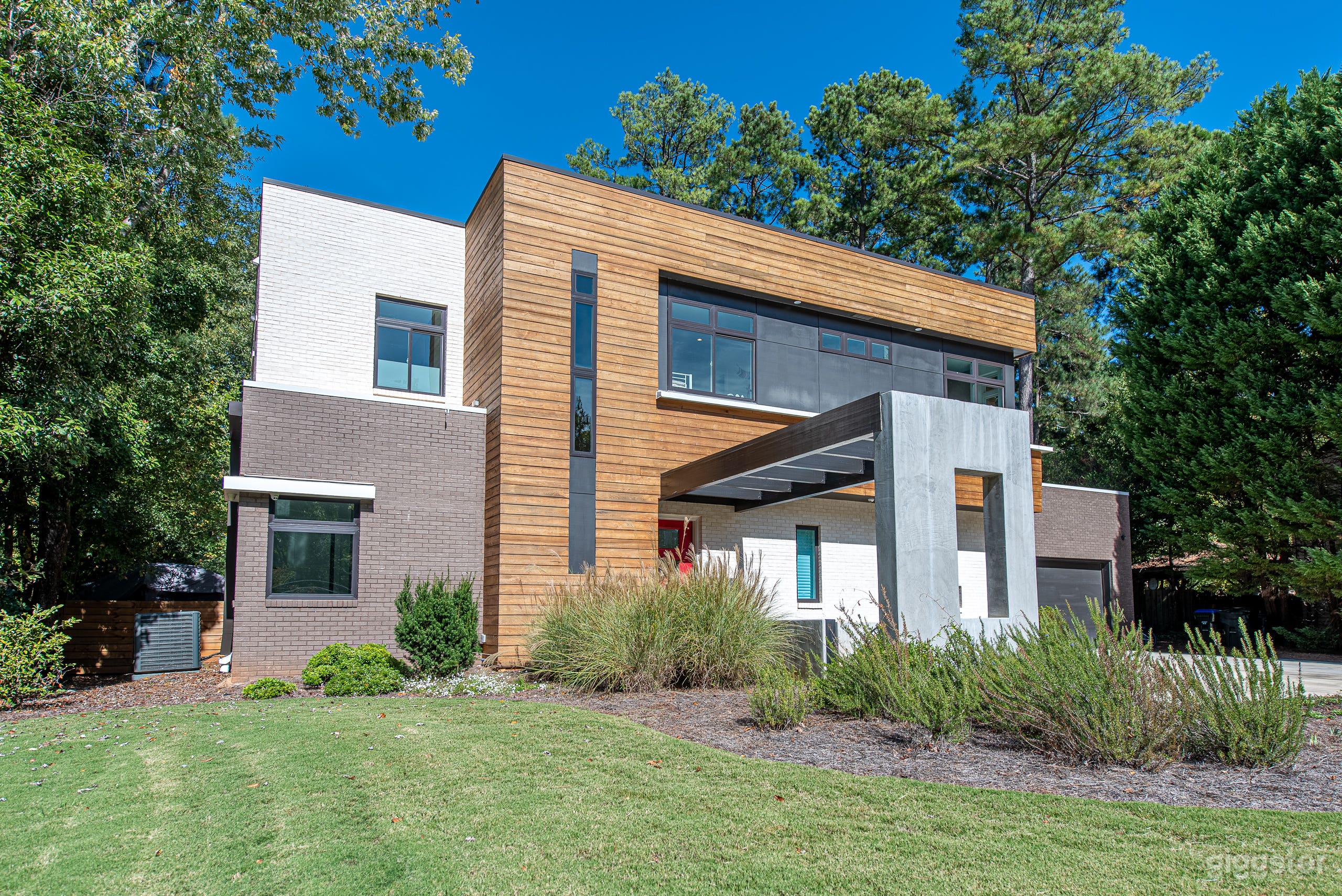 South facade street view.