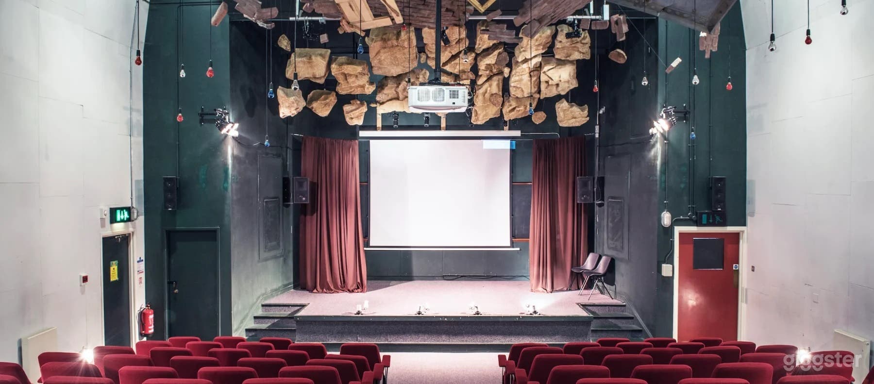 Our Theatre has tiered seating, stage and lighting. It holds 96 seats complete with pullout writing boards and spaces for 4 wheelchairs. We also have a lift and wheelchair accessible toilet facilities. Equipped with extensive and flexible audiovisual facil