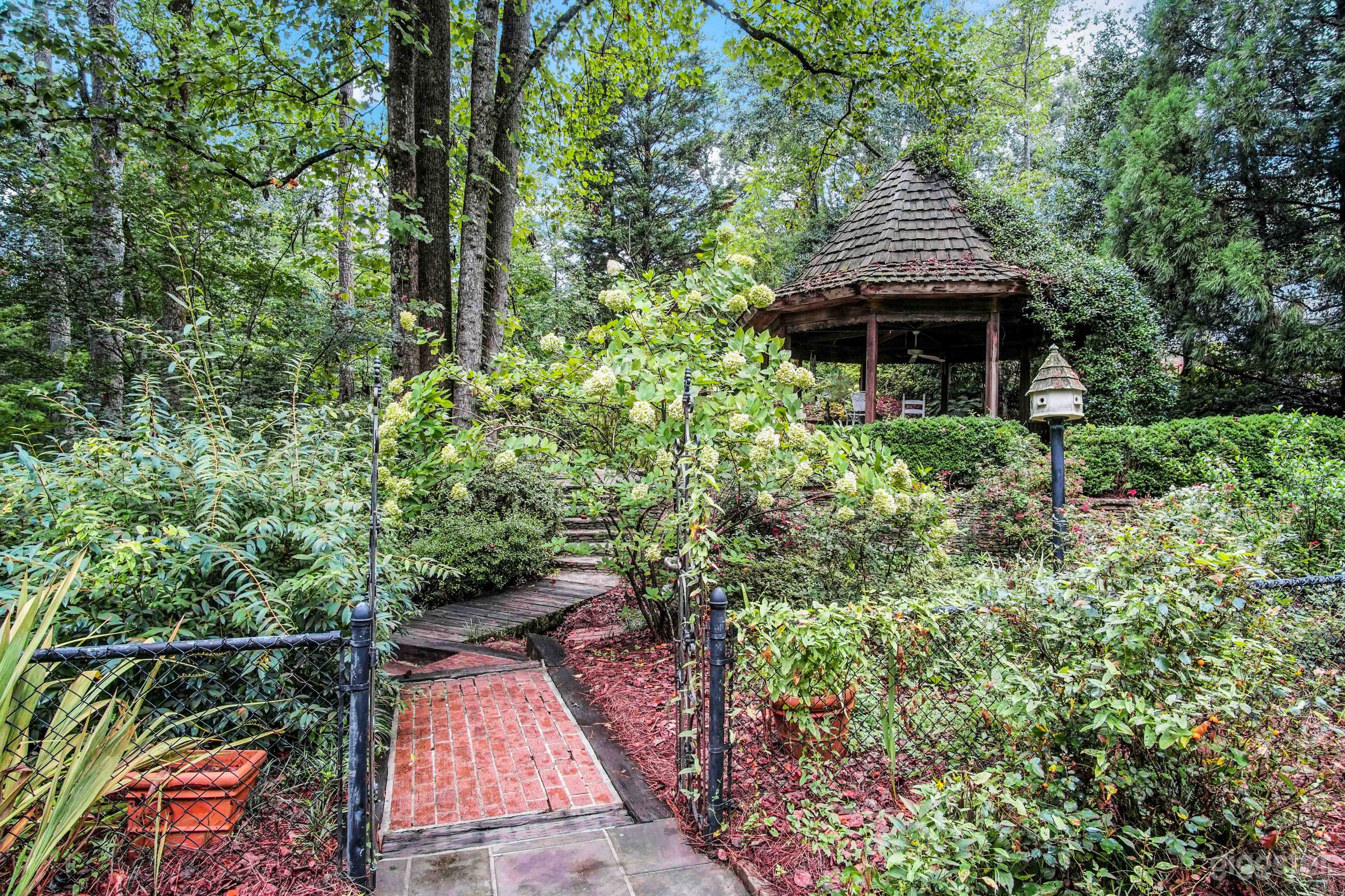 View of gazebo from lawn