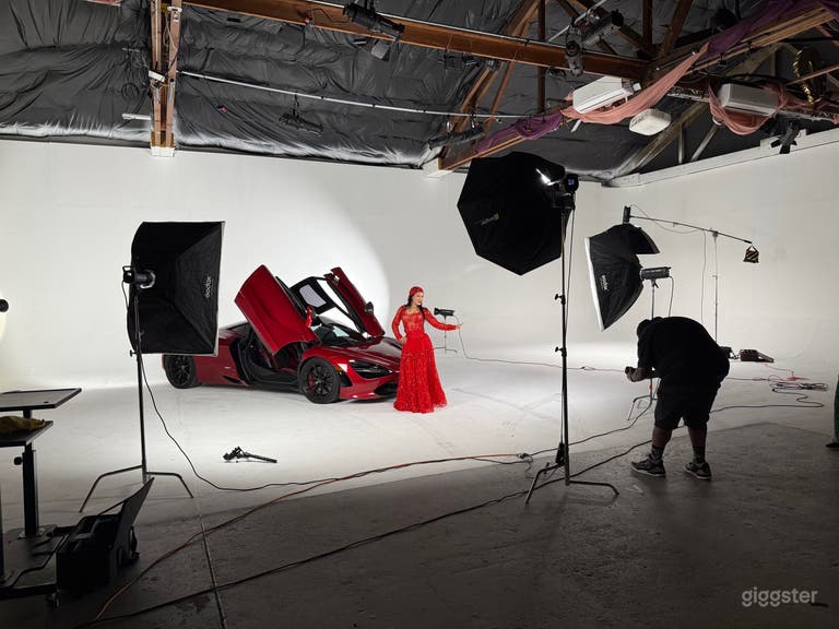  Music Video production package in-studio with a supercar 