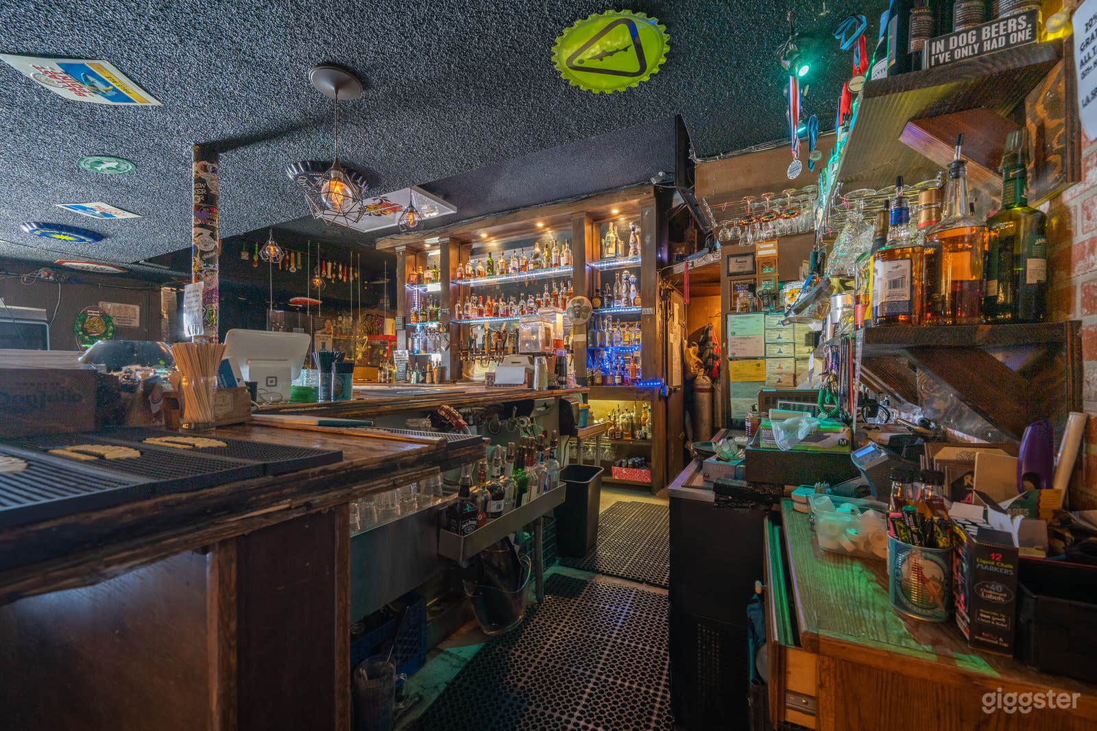 view of back bar area from North West corner of bar