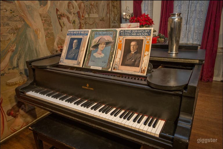  Vintage Library w/ Grand Piano 