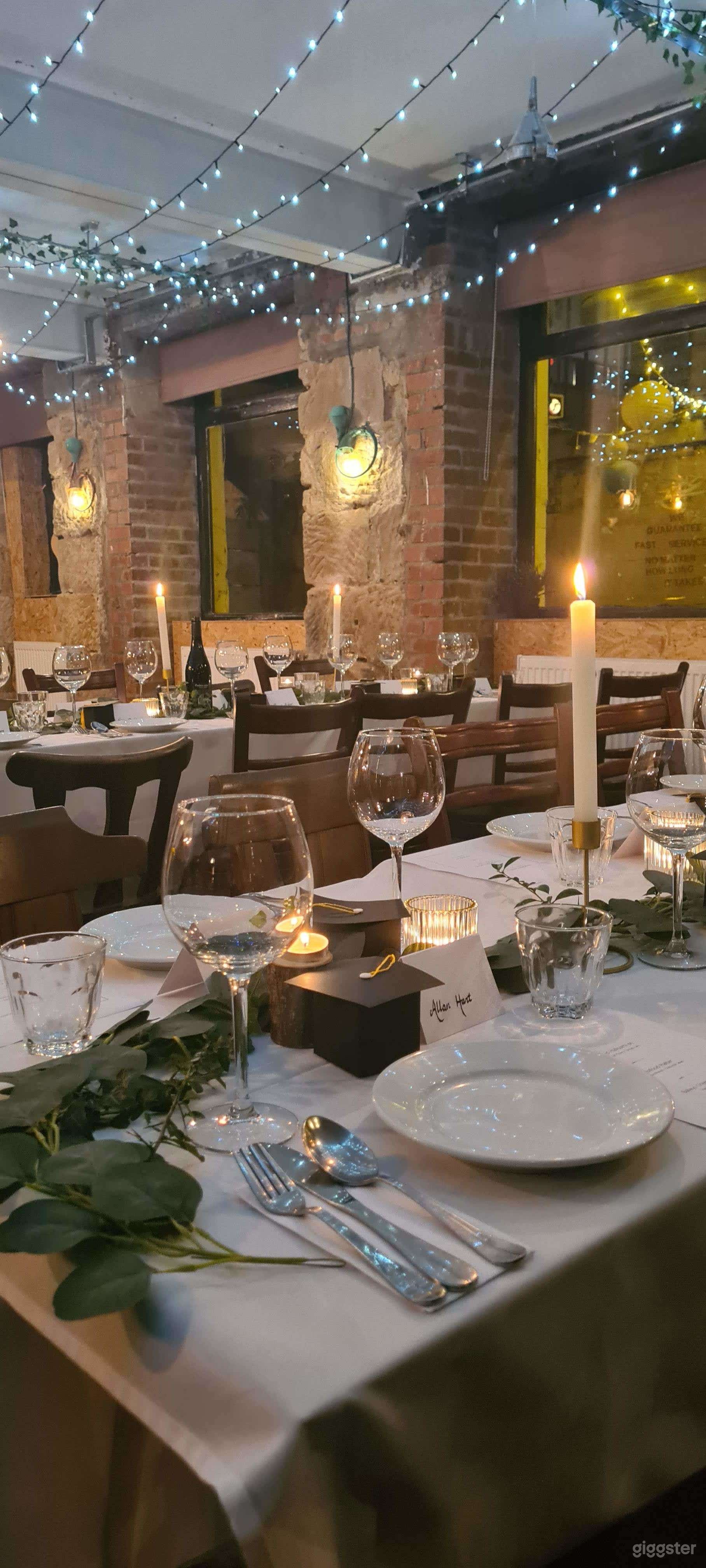 Rustic, Exposed Brick and Stone Walls Basement Venue Photo 4