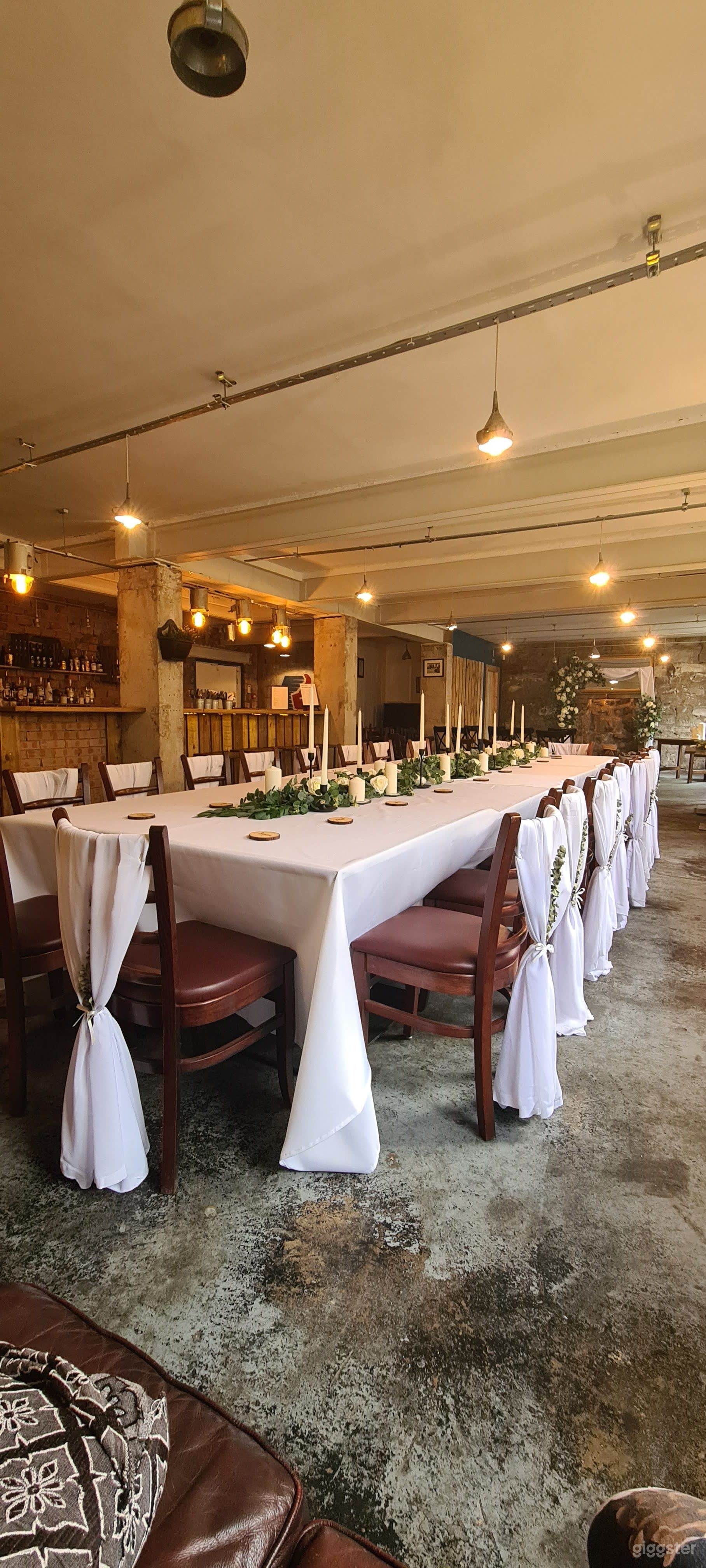 Rustic, Exposed Brick and Stone Walls Basement Venue Photo 2