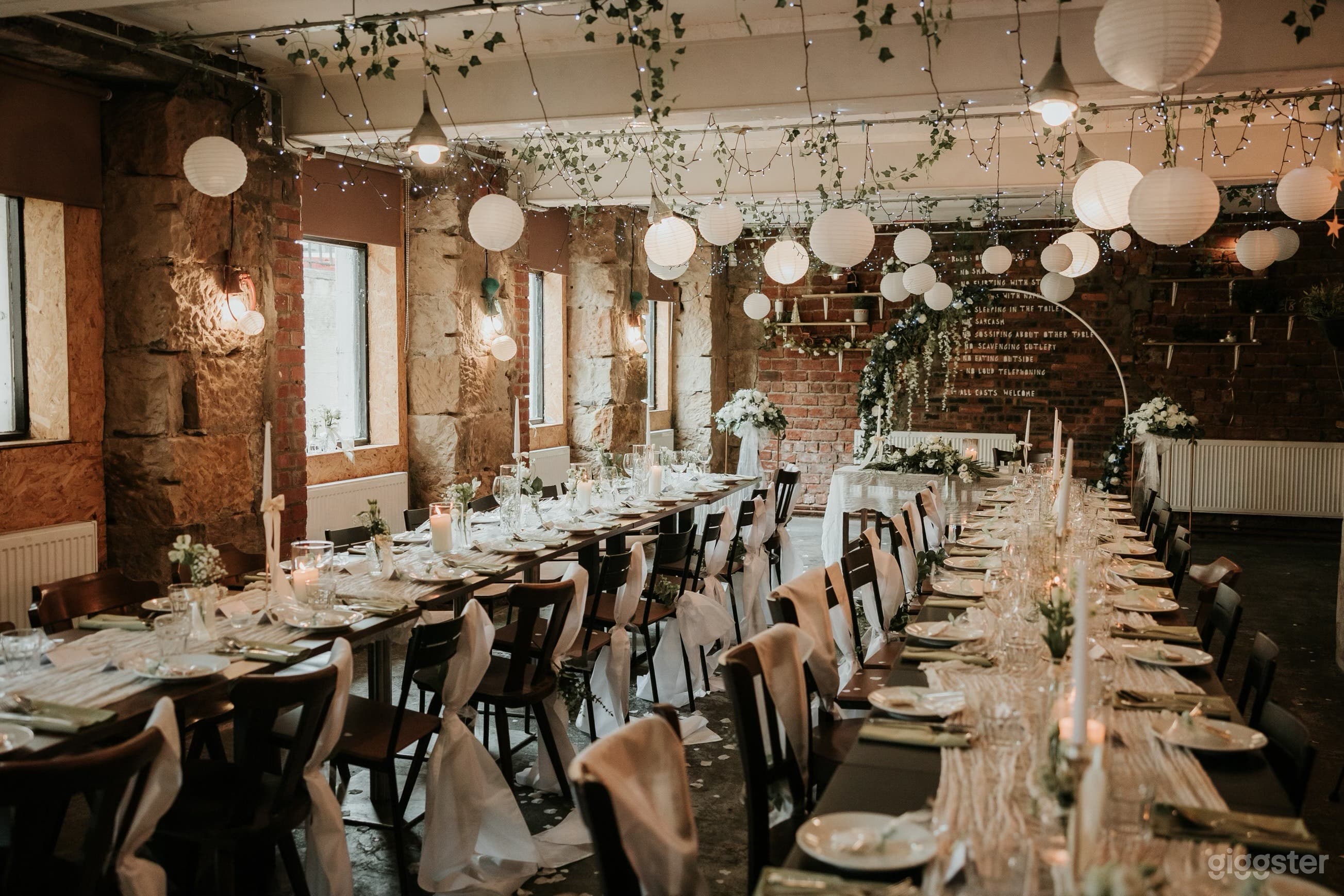 Rustic, Exposed Brick and Stone Walls Basement Venue Photo 1