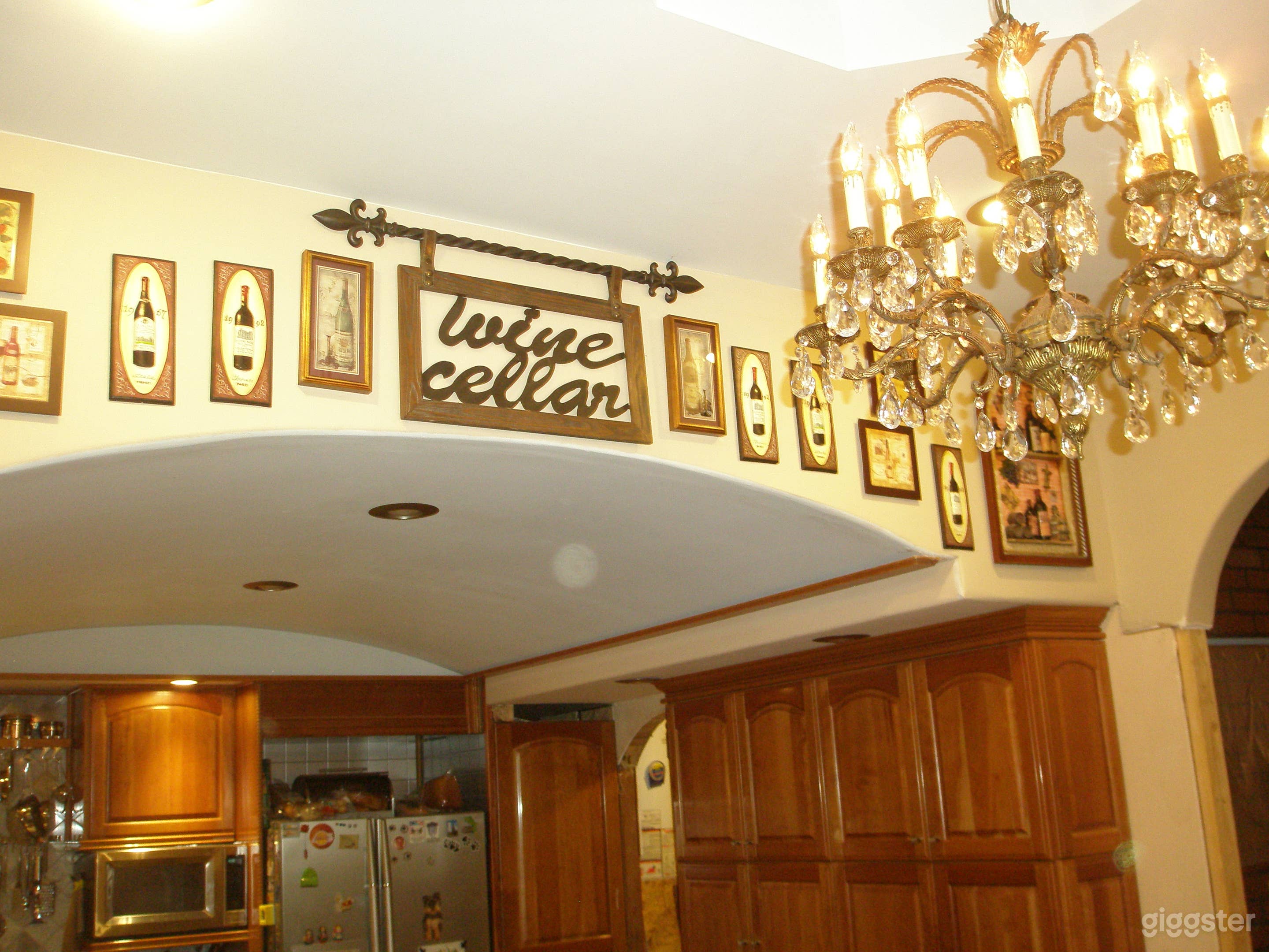 view to the kitchen from dining area