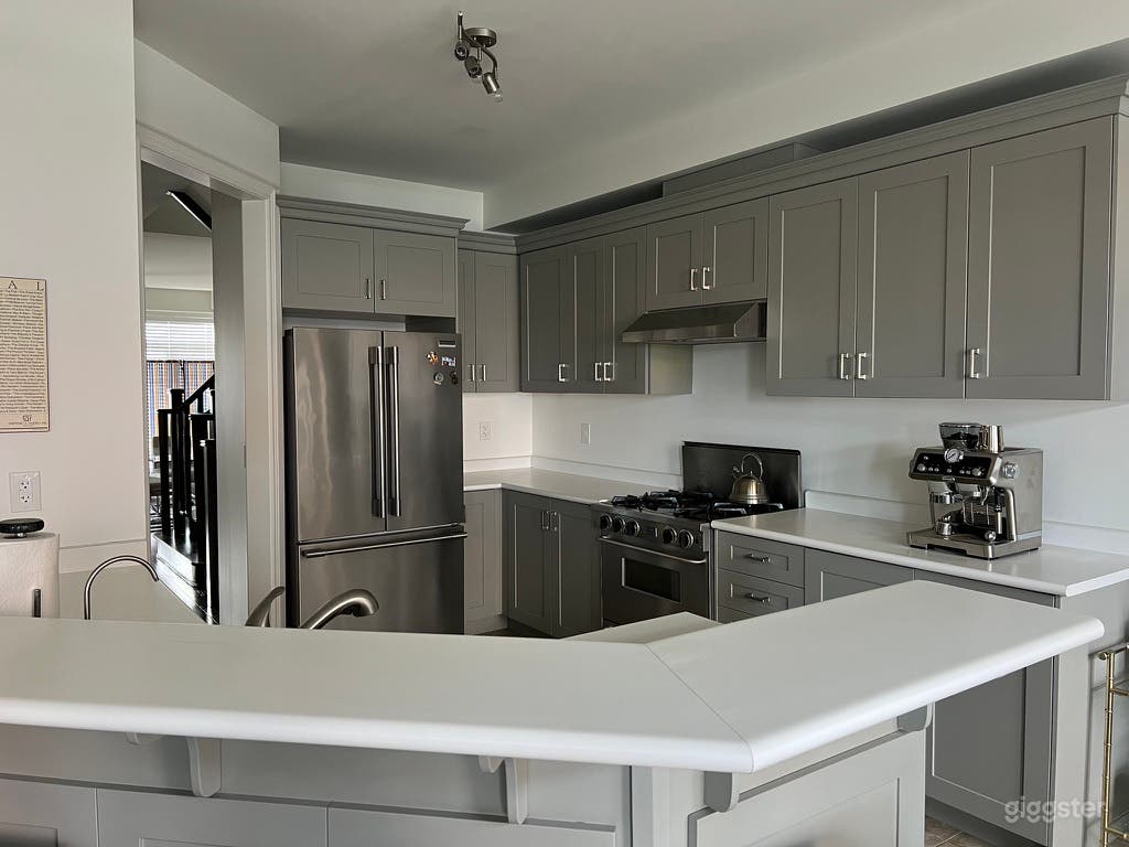 Bright Suburban Home with Modern Grey Kitchen — Oakville Photo 2
