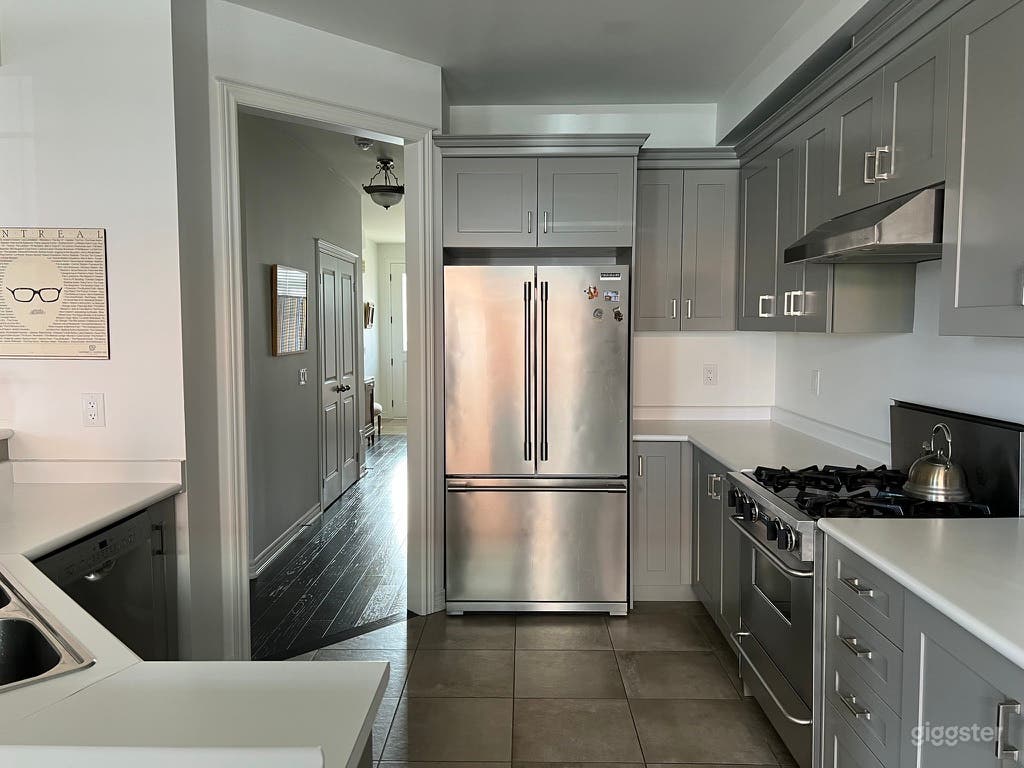 Bright Suburban Home with Modern Grey Kitchen — Oakville Photo 3