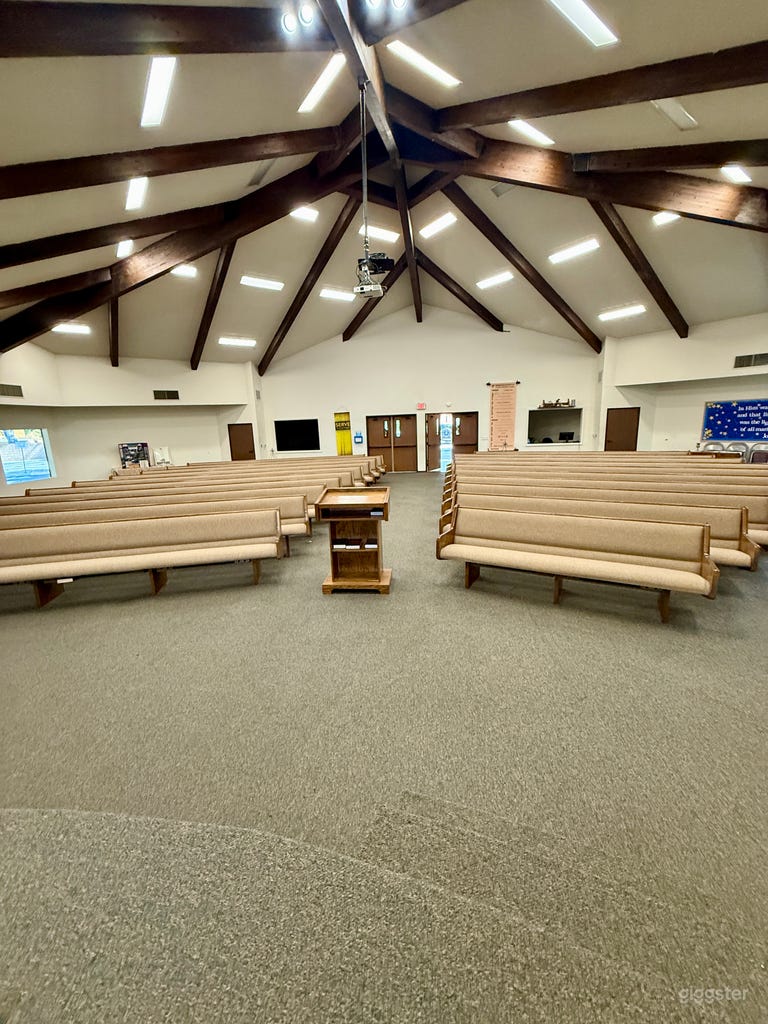  Dramatic A-Frame Church Sanctuary for Filming & Events 