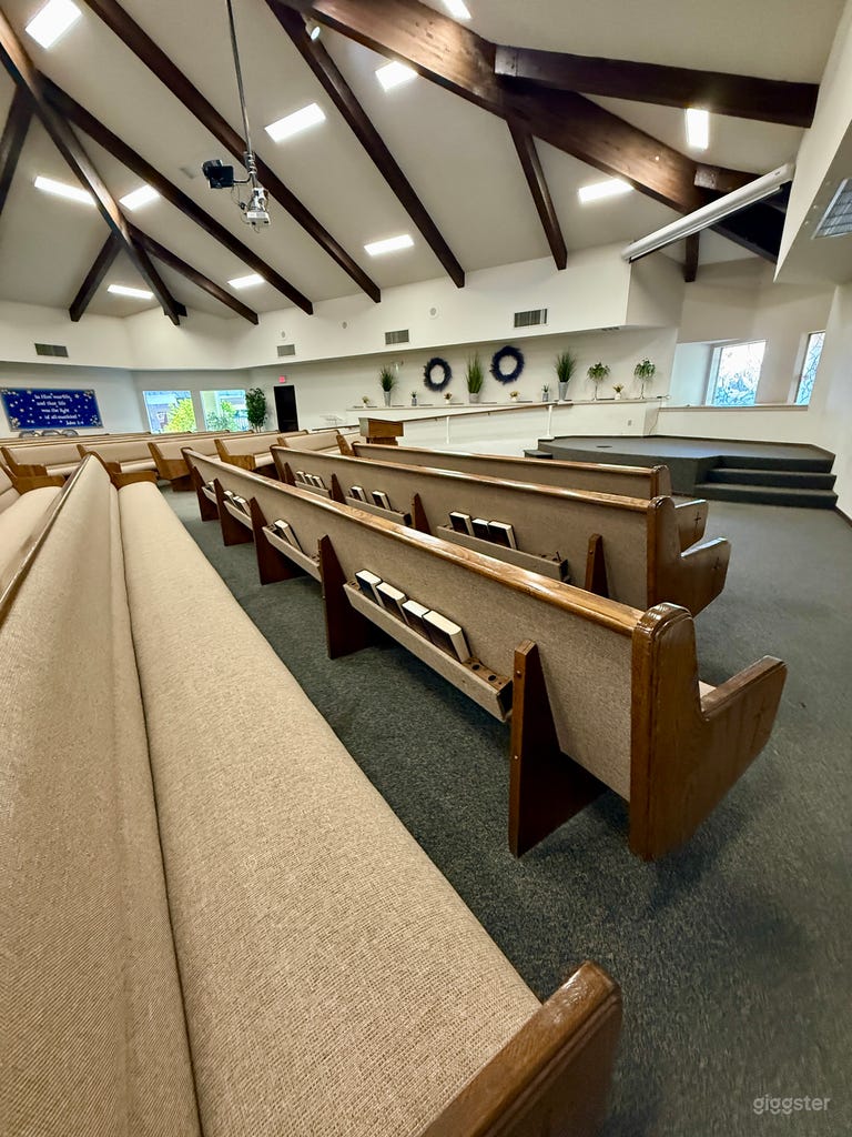  Dramatic A-Frame Church Sanctuary for Filming & Events 