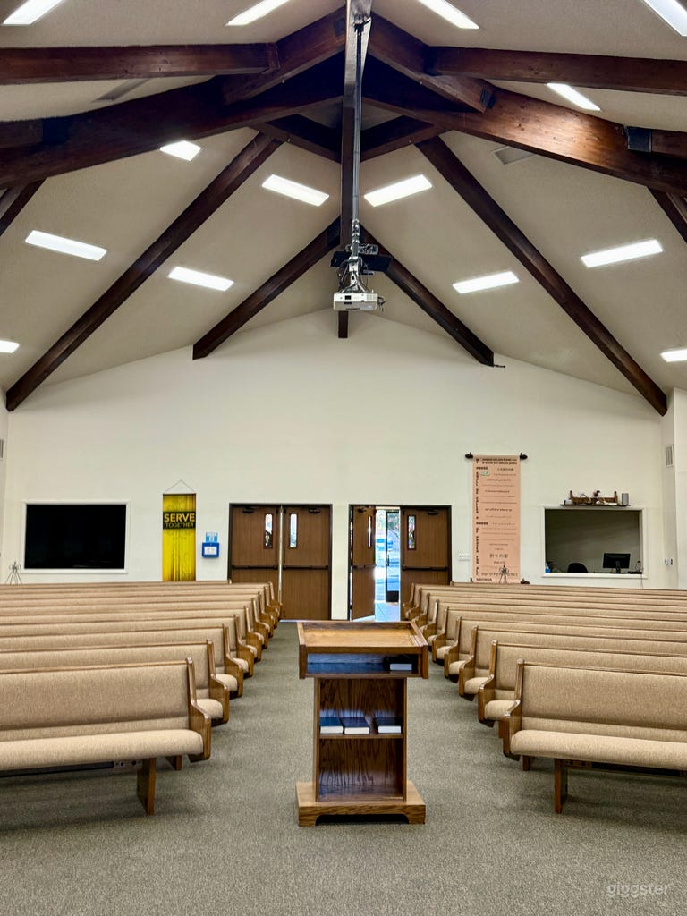  Dramatic A-Frame Church Sanctuary for Filming & Events 