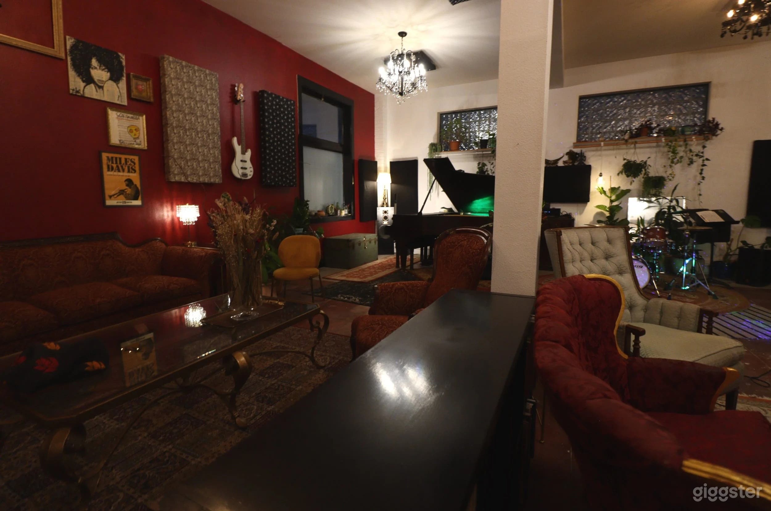 A night view of our plant filled paradise.