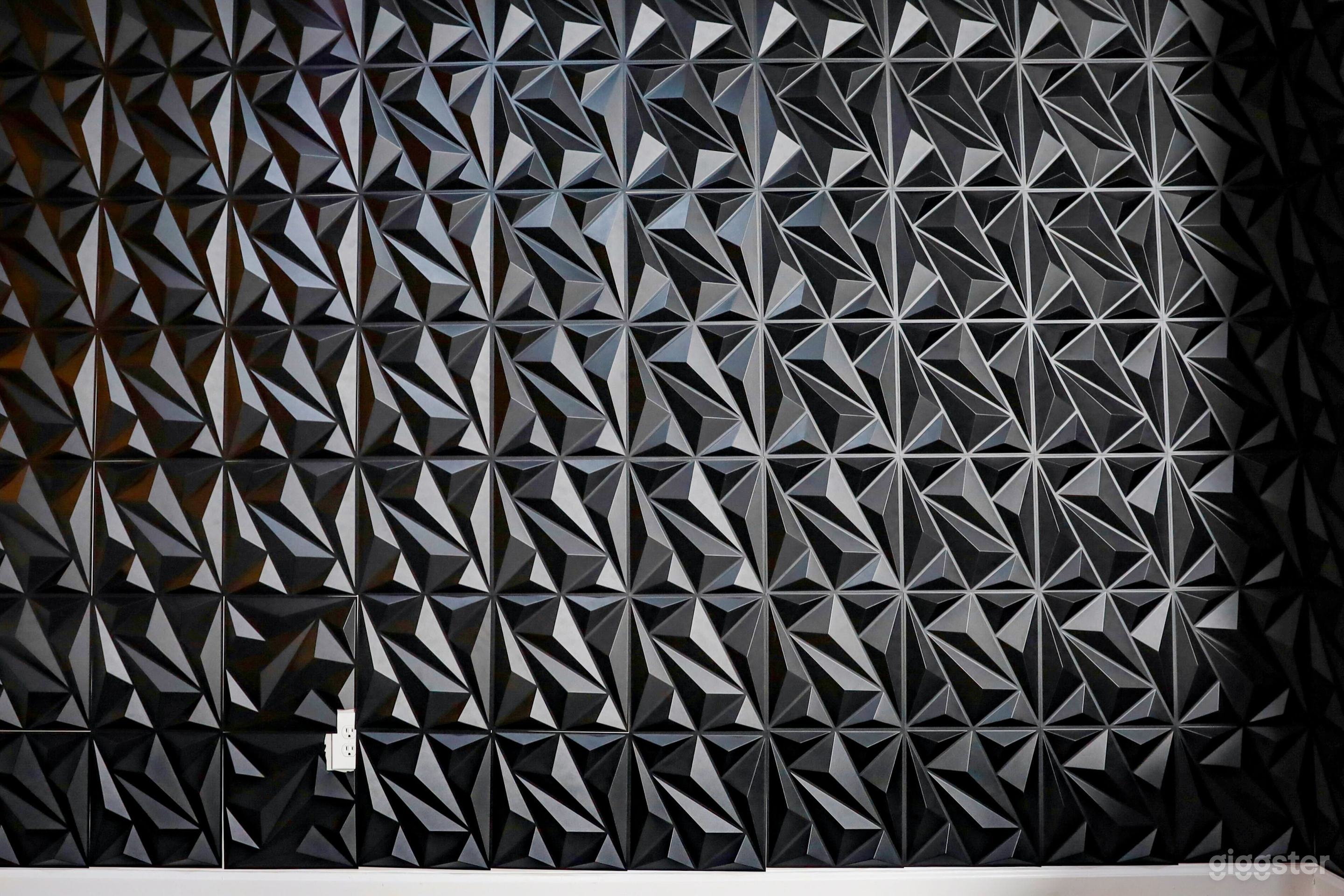 3D Black Panel Wall Back Drop