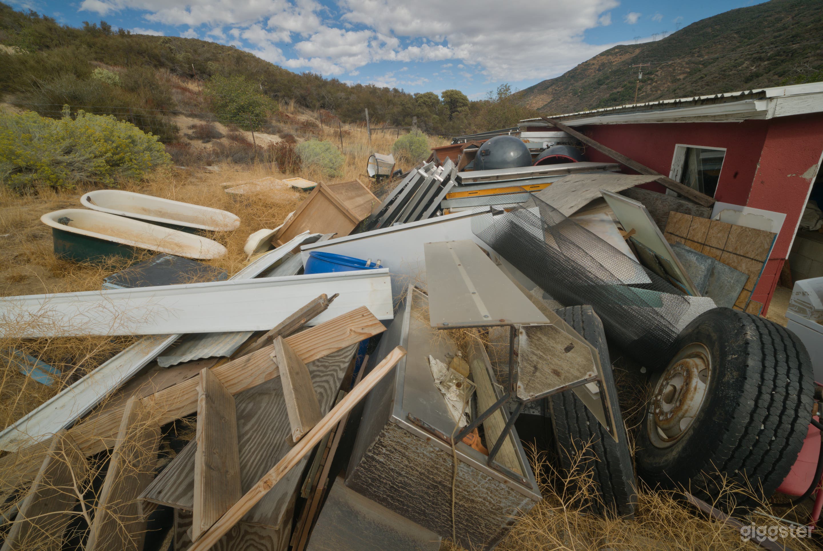 High Desert Junkyard – Rusted Tools, Tires, and Metal Chaos Photo 3