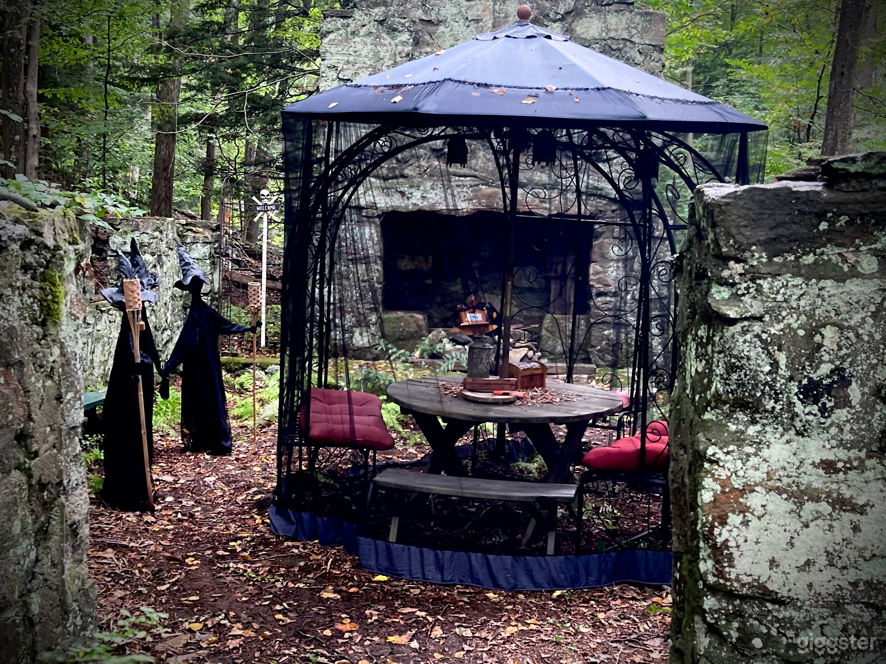 Set up for spooky seance!  Ready for parties and events.