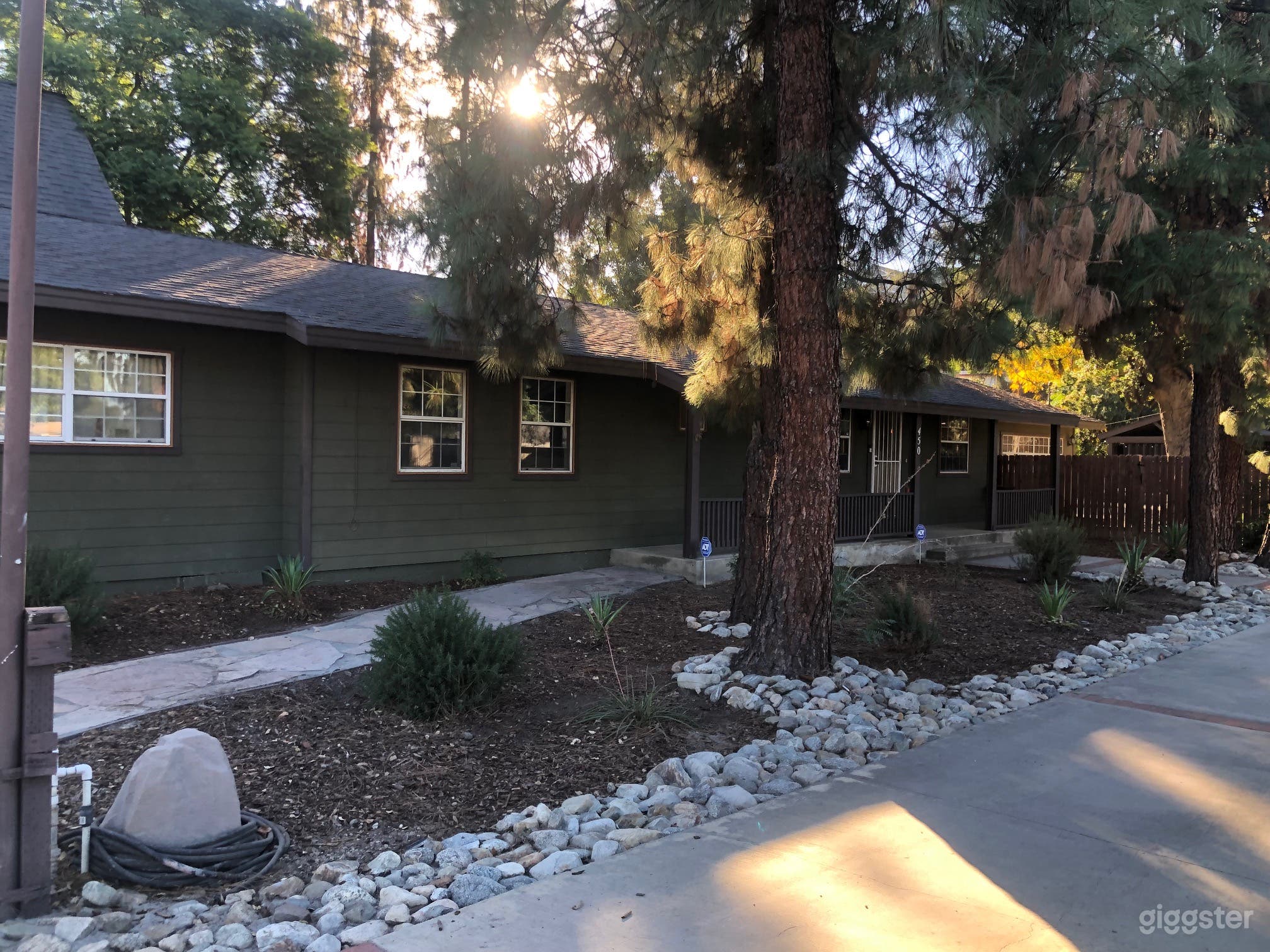 Front of the house along driveway