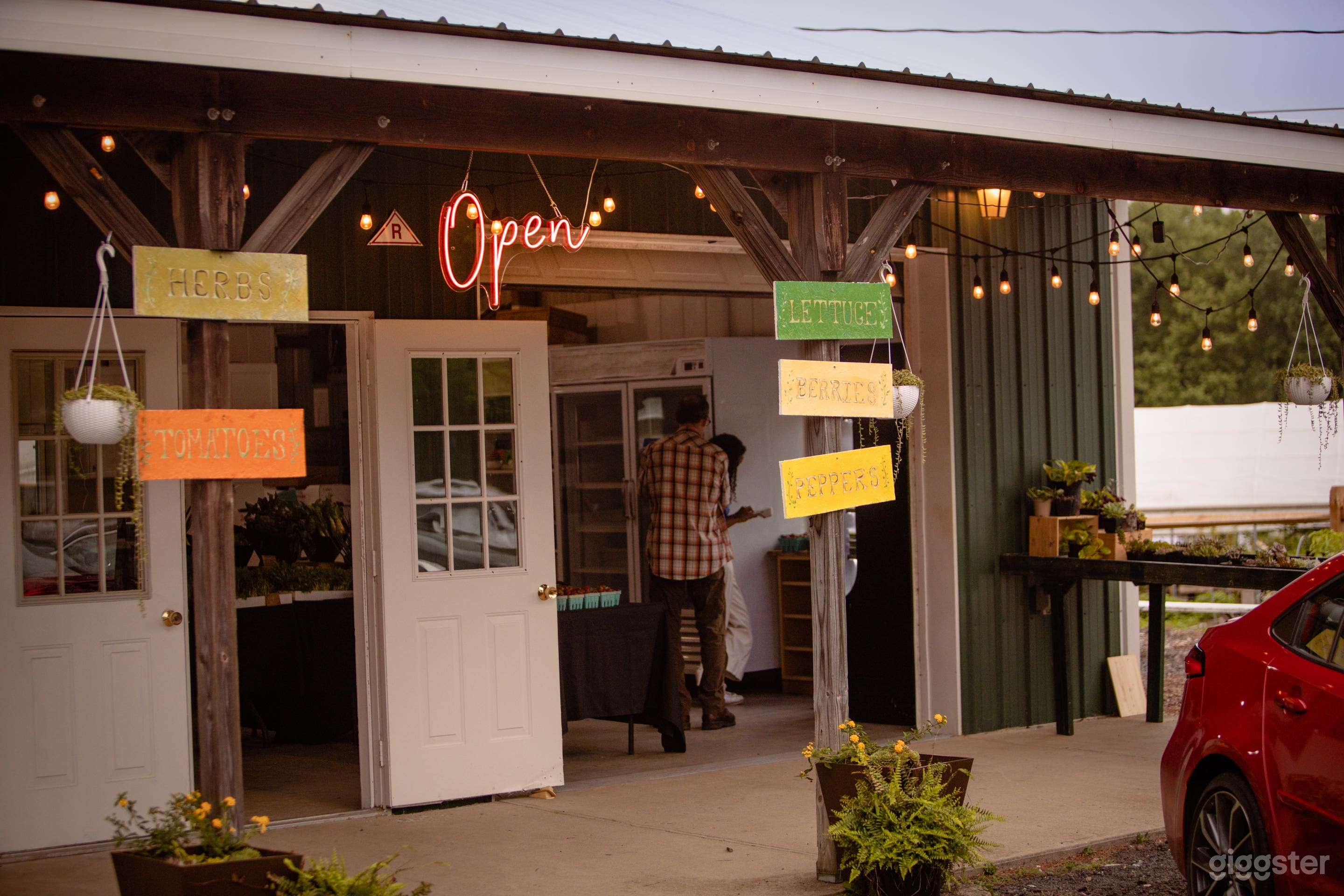 Front of farmers market
