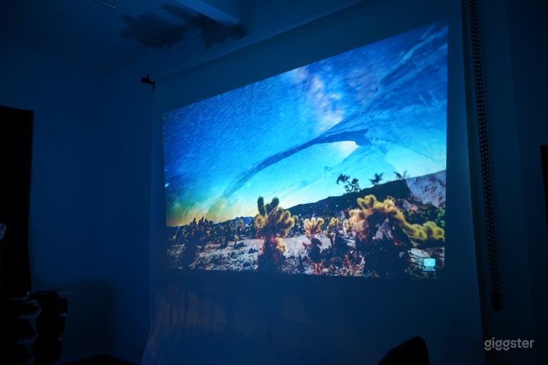  Using a projector with the 2nd backdrop space 
