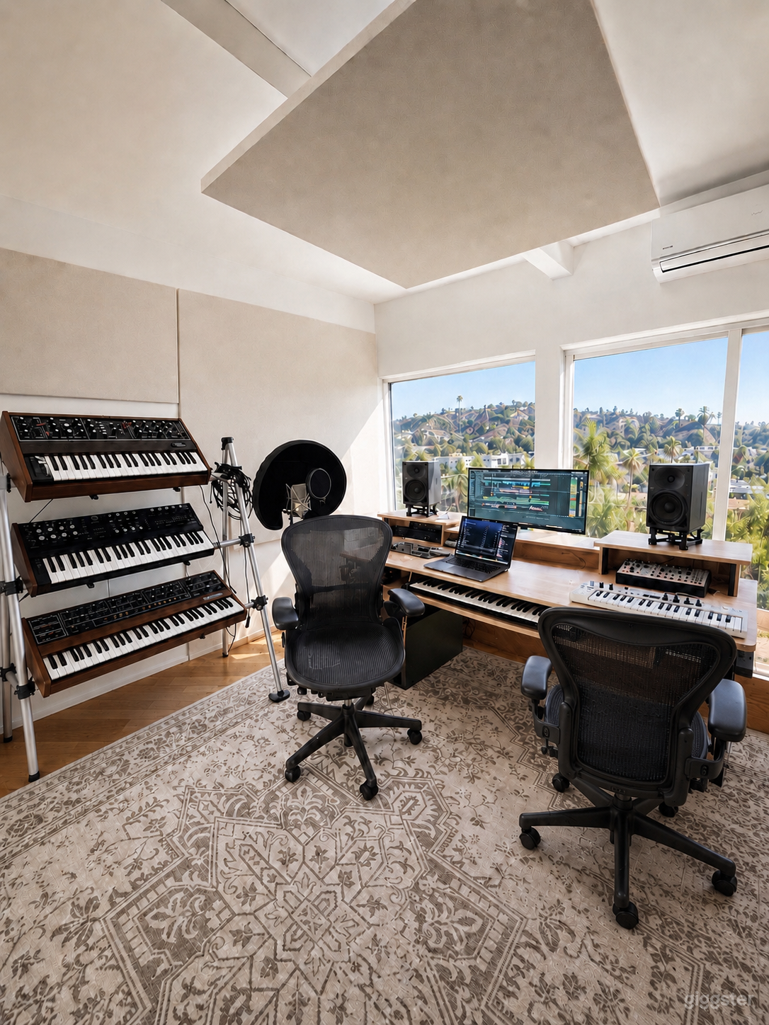 Private Retro Recording Studio w/ Stunning Views Photo 3
