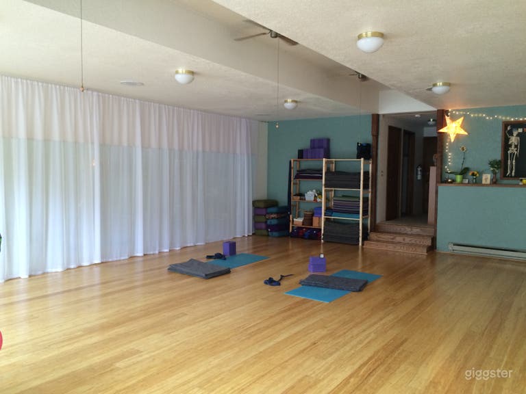  Wall of mirrors with sheer curtains 