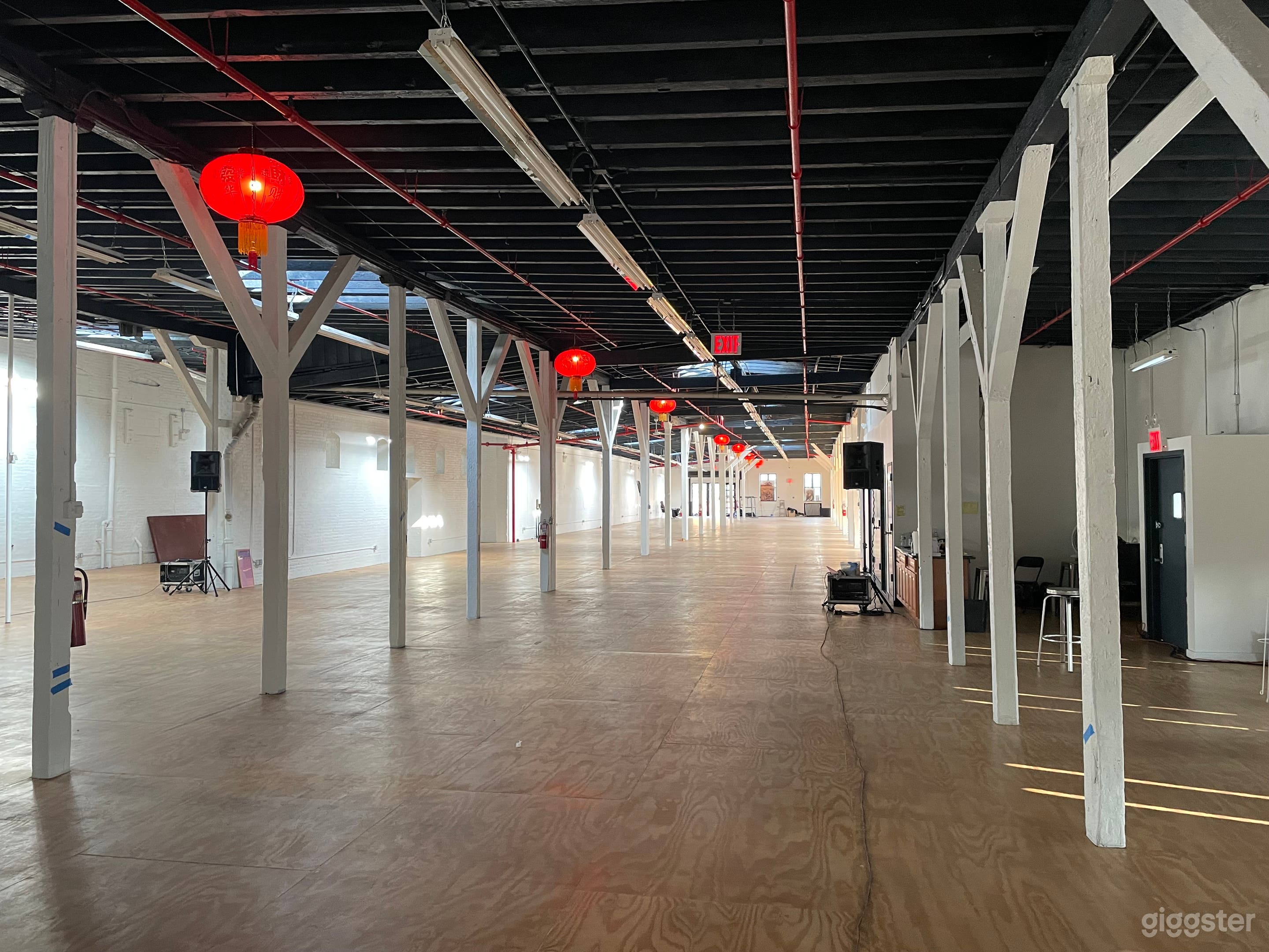 Photo of space near main entrance facing rear doors and loading dock.