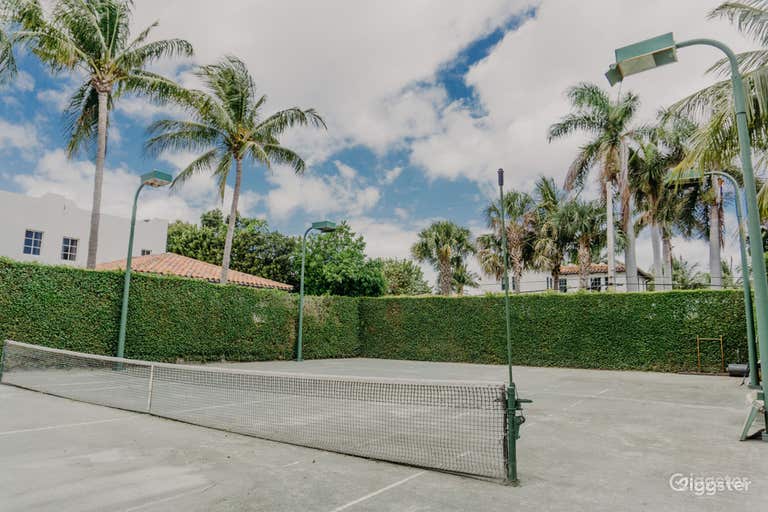  Tennis Court in a Moroccan/Mediterranean/Spanish Style Home 