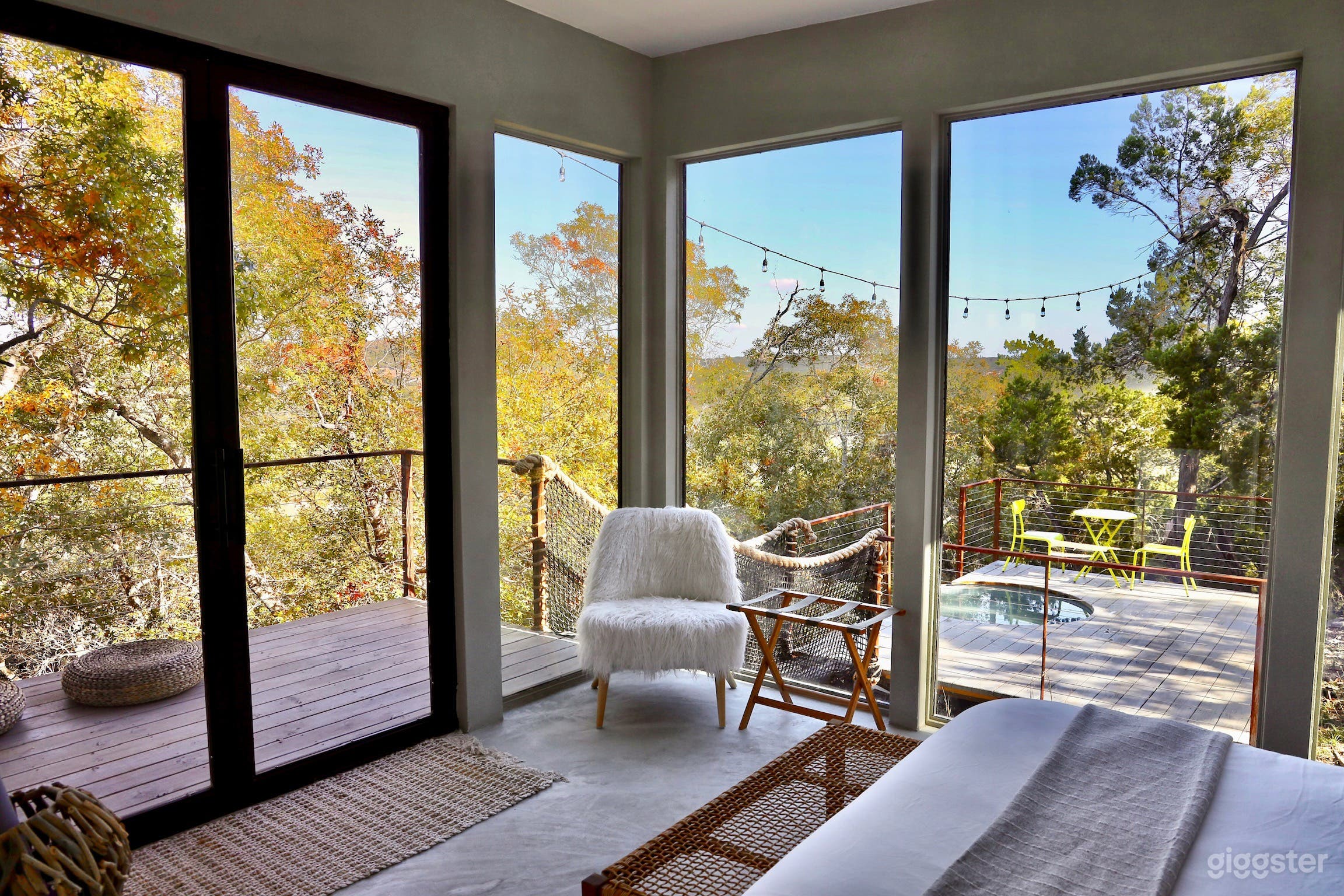 Experience breathtaking views through floor-to-ceiling windows