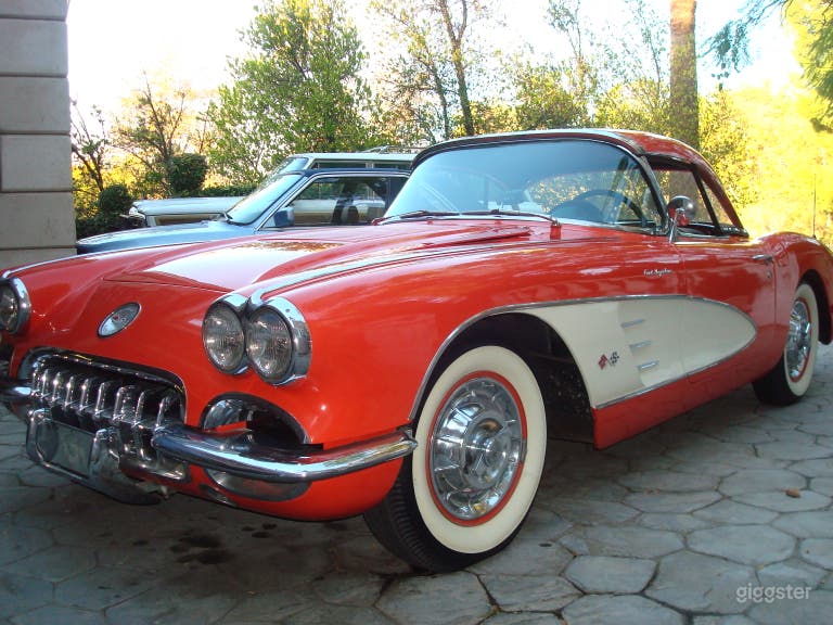  1958 Red Corvette  Convertible Fuellie 