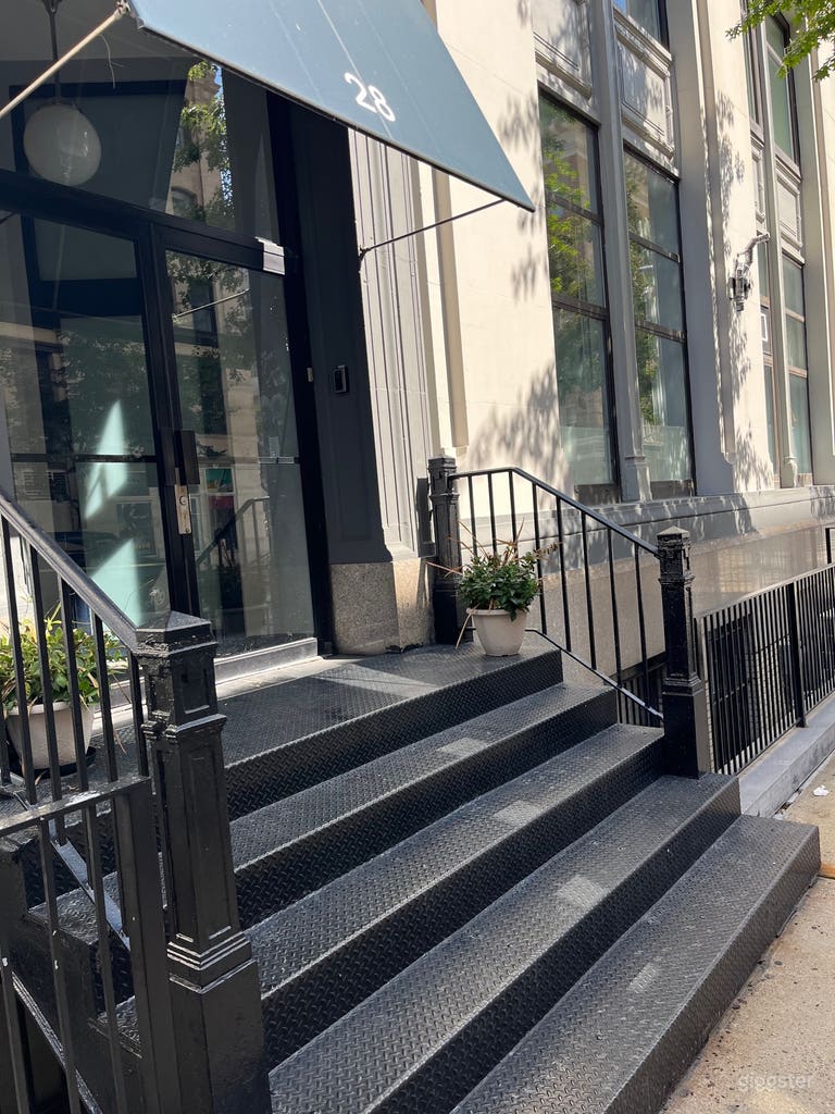  Street level entrance with commercial parking right out front. Double wide doors open for load in. 