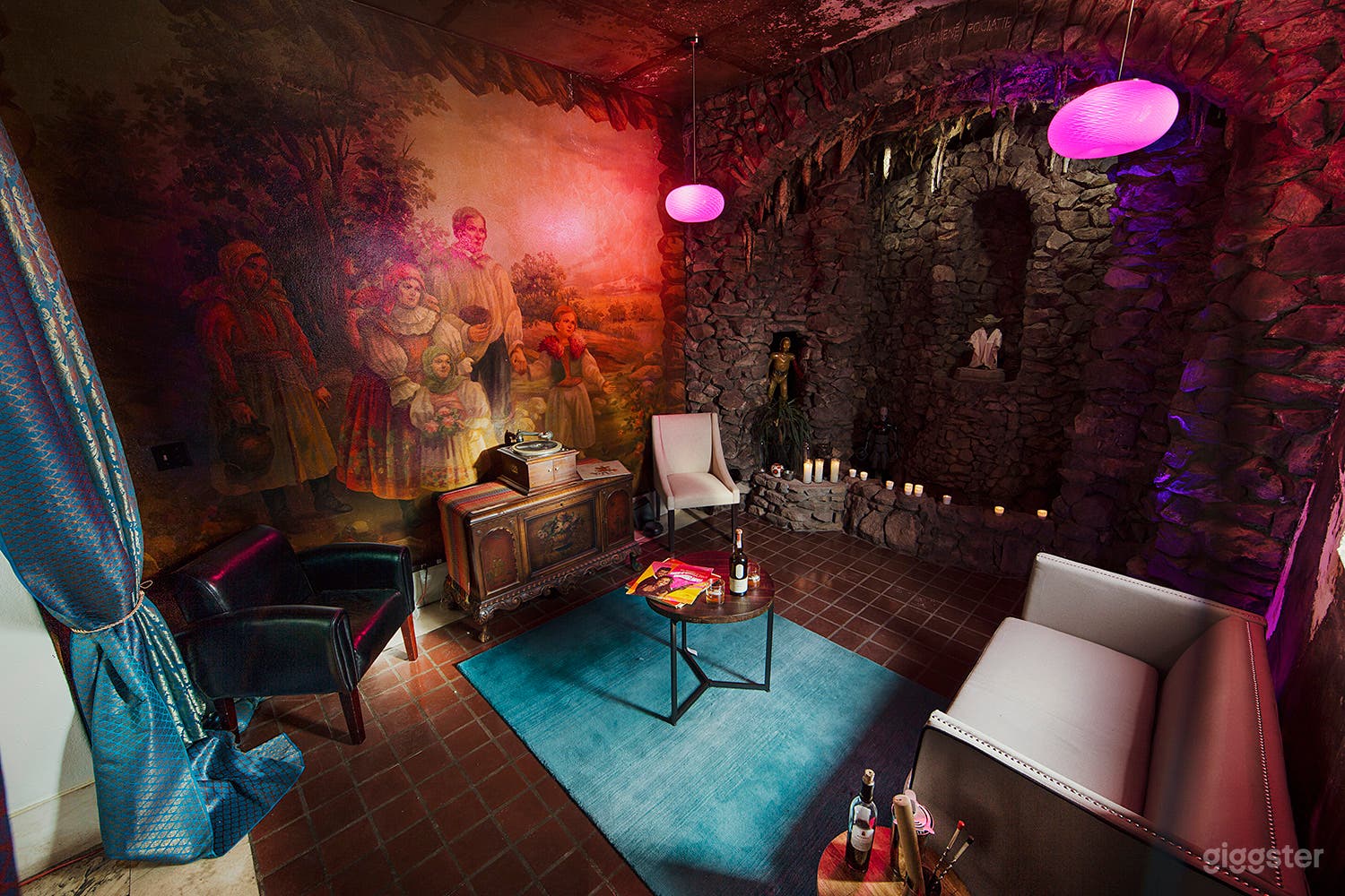 Indoor Grotto with all Original Stone and Murals Photo 2