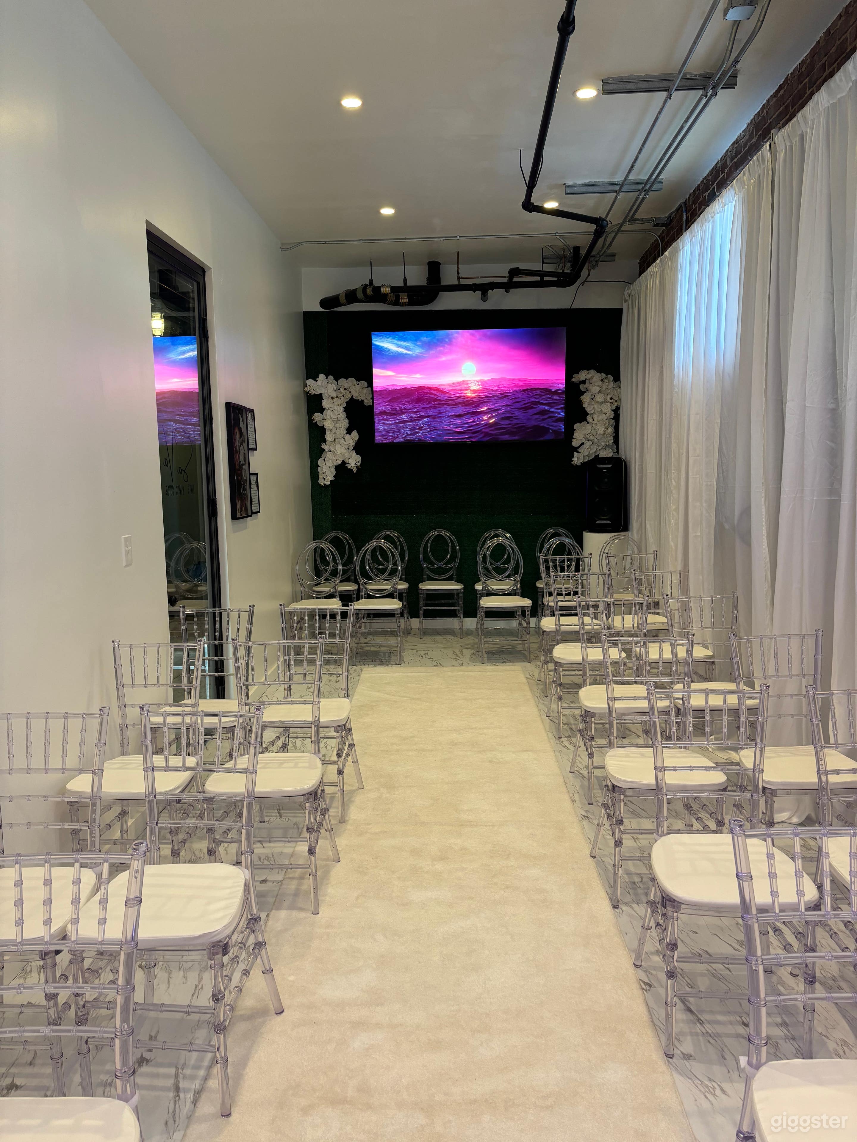 Intimate Wedding Ceremony-Back of Room Seating