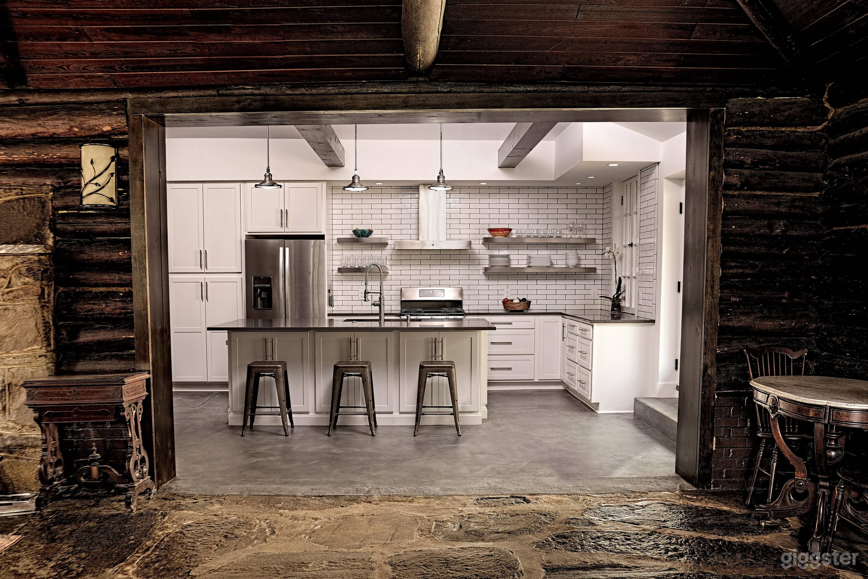 View to kitchen from great room